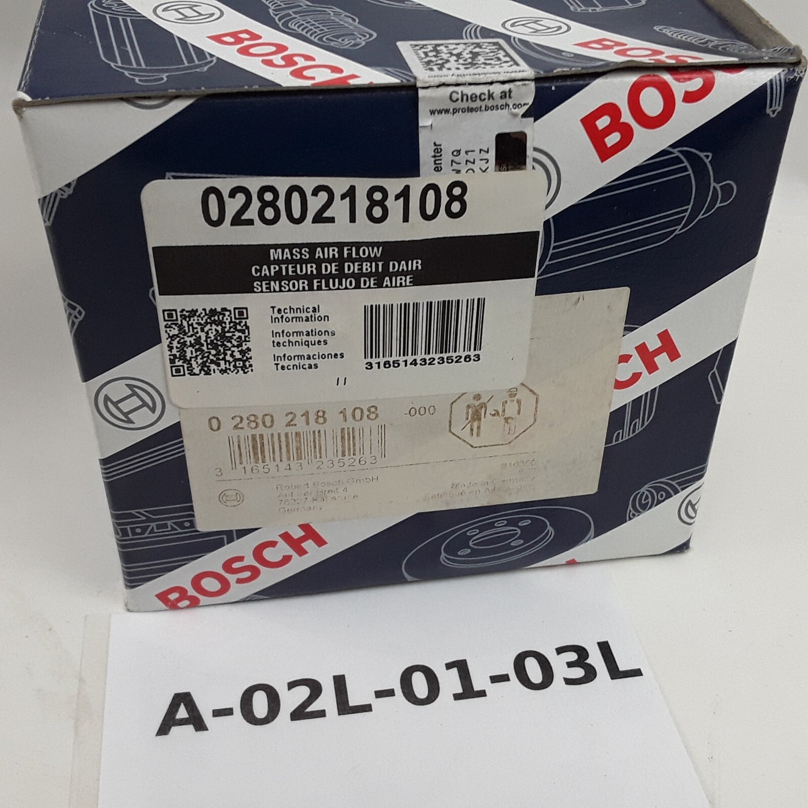 Bosch 0280218108 Mass Air Flow Sensor Fits Volvo C70 V70 S80 S70 S60 (1999-2002)