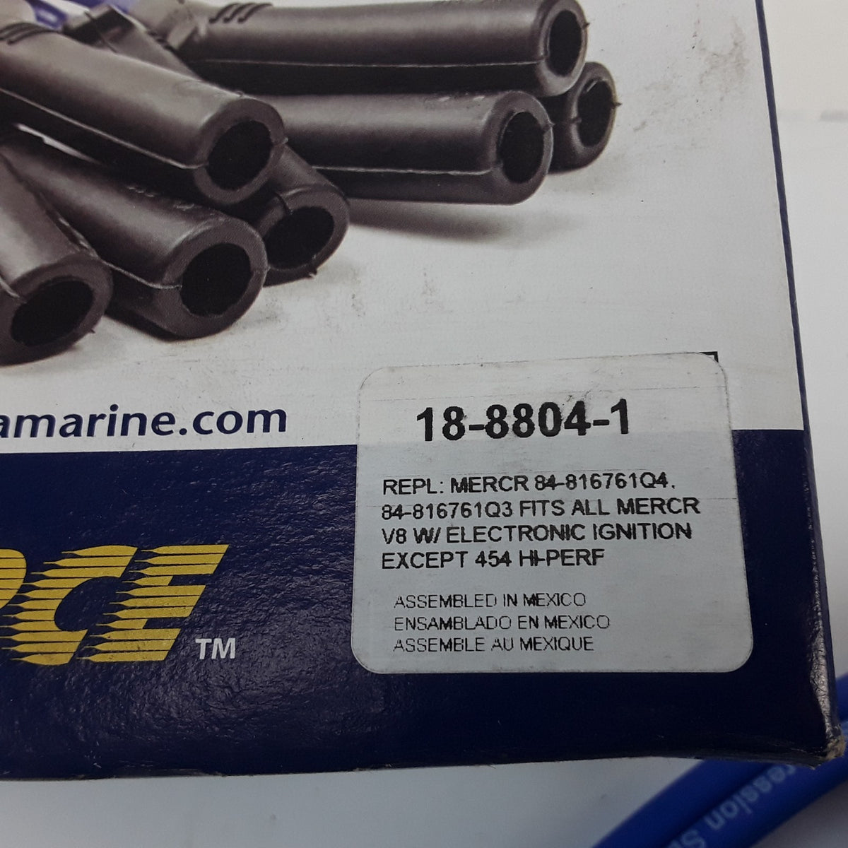 Spark Plug Wire Set For All Mercury V8 W/ Electronic Ignition Except 454 Hi-Perf