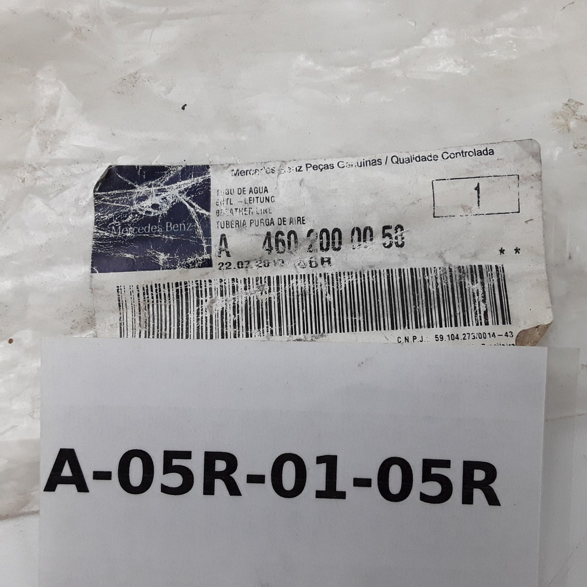 Mercedes-Benz A4602000058 Engine Crankcase Breather Hose Steel 12mm OD 1.50mm
