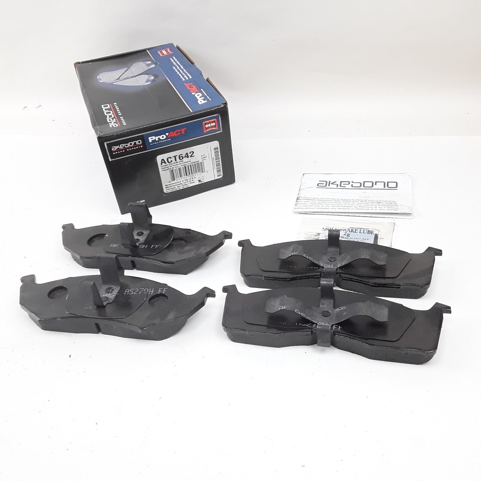 Akebono ACT642 Front Disc Brake Pad Fits Dodge Eagle Plymouth Chrysler 1993-2000