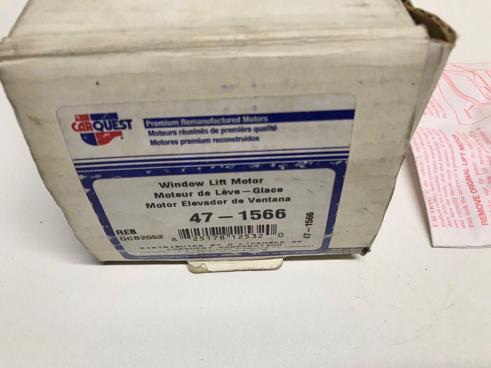 Power Window Motor-Window Lift Motor Front/Rear-Right CARQUEST 47-1566 Reman - HotCarParts