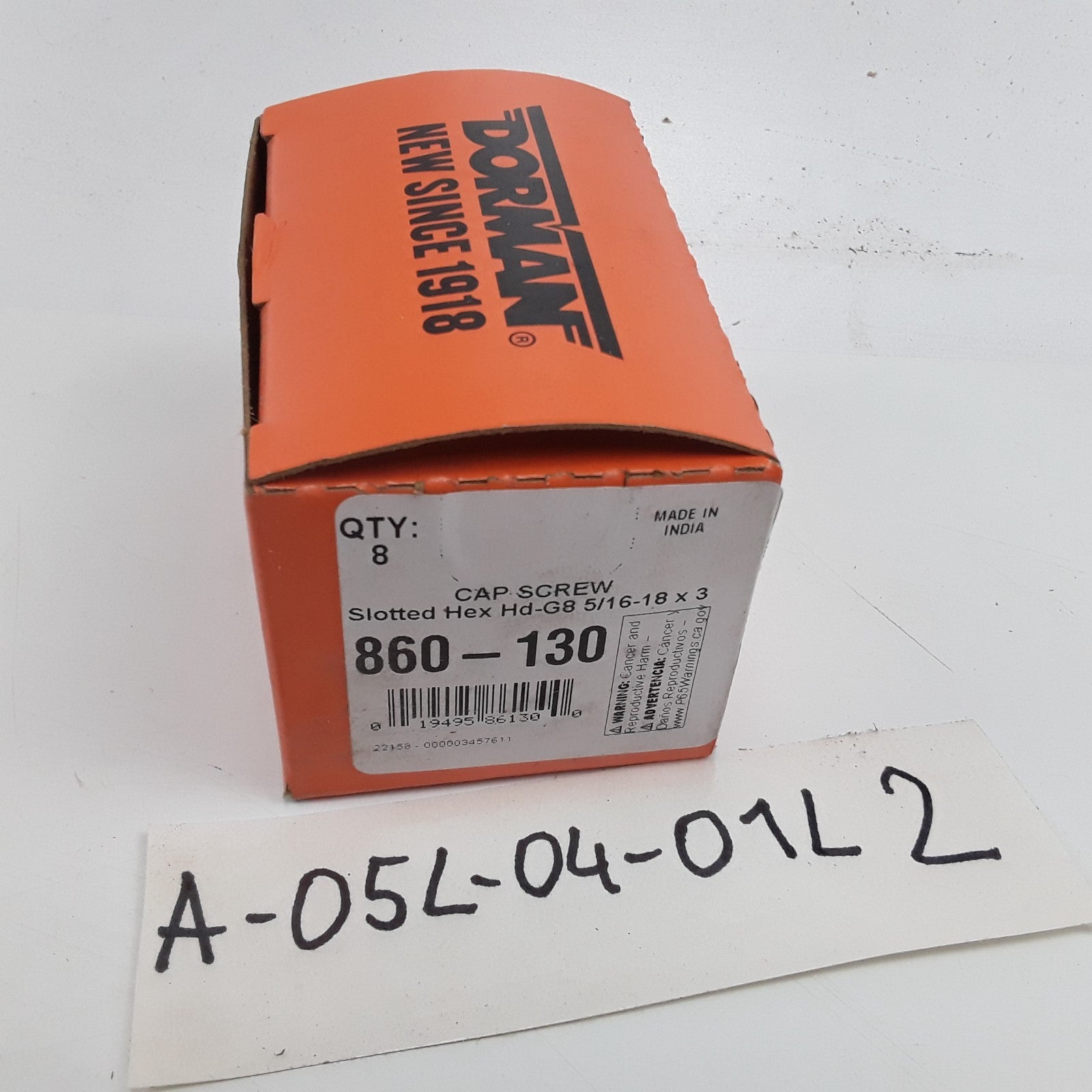 Dorman 860-130 Cap Screw-Hex Steel Head-Grade 8- 5/16-18 x 3 in Set of 8