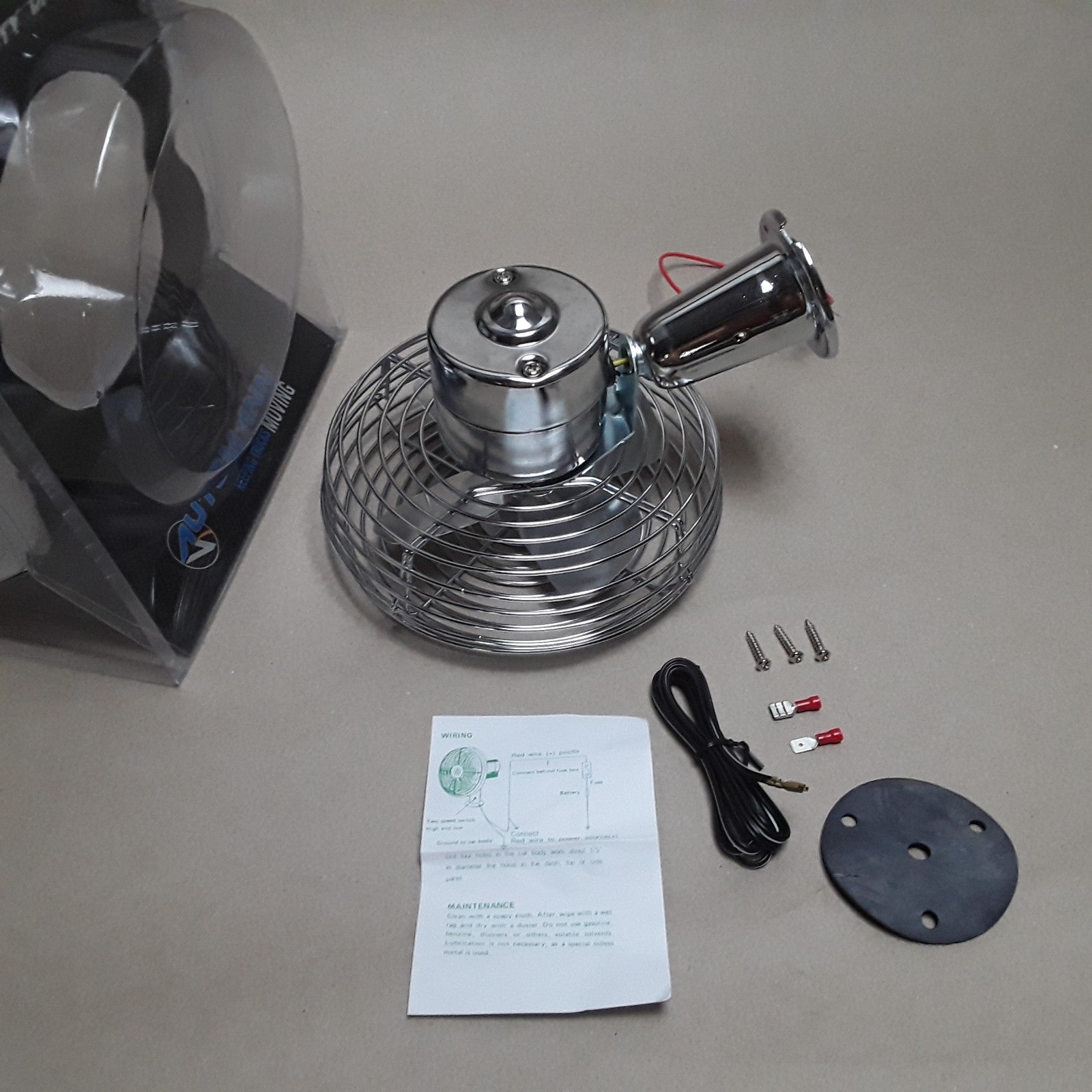Dash Metal Fan 24 Volt 6in Two 2-Speed Heavy Duty For Trucks RV and Automotive