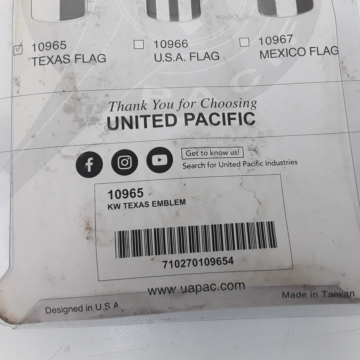 Emblem Chrome Die Cast Texas Flag Fits Kenworth C500 K270 K100 K370 1981-2025