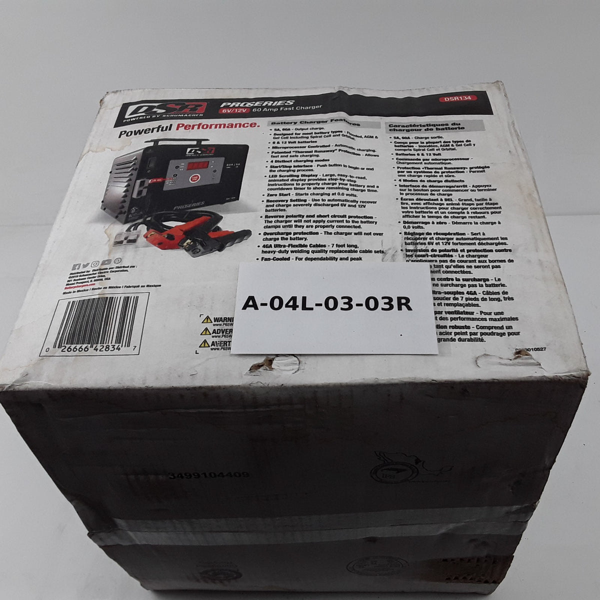 Fast Battery Charger 12V 60A Schumacher Electric DSR134 Professional Grade Rapid