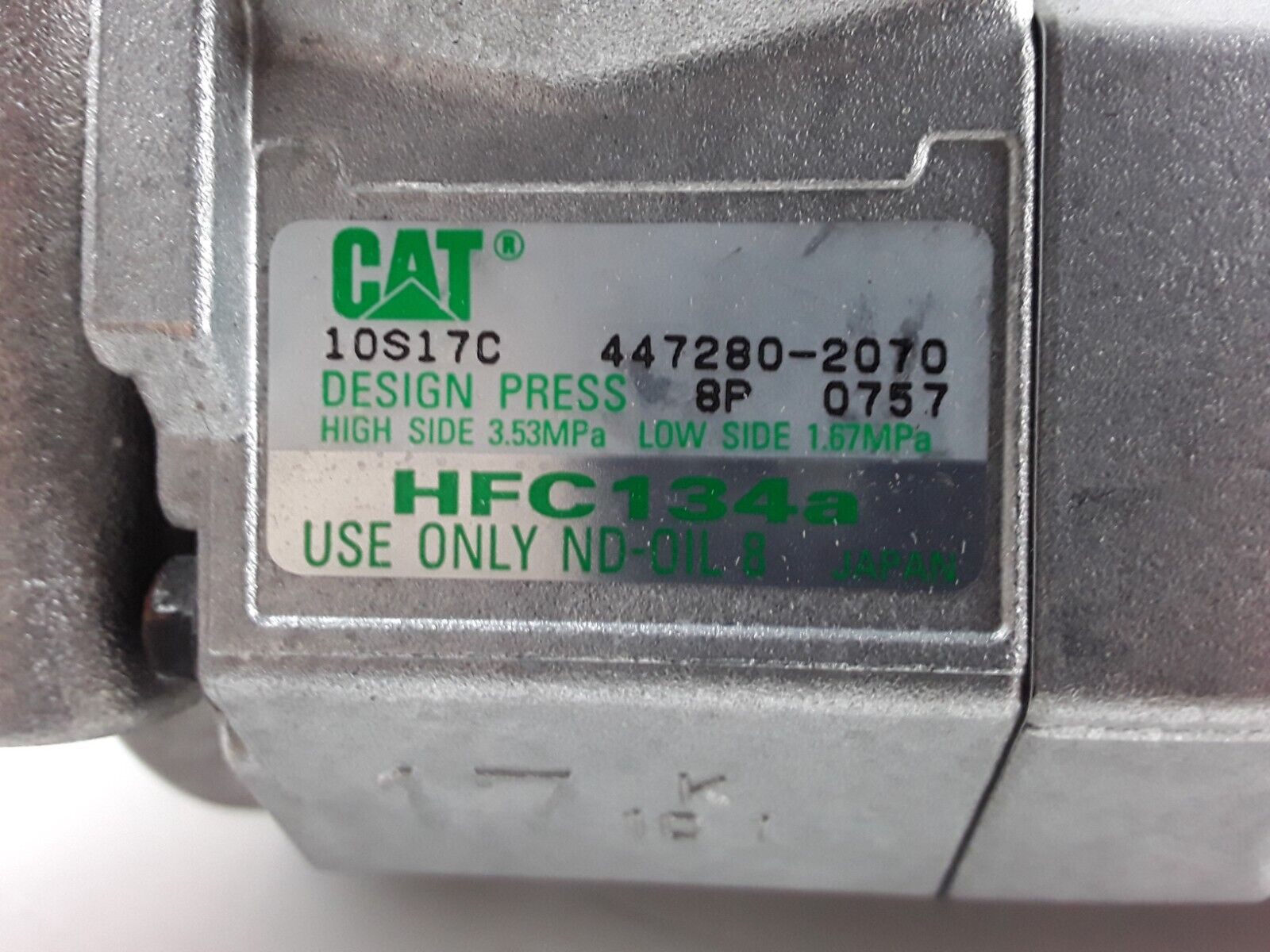 GENUINE CAT 259-7244 Fits Caterpillar EXCAVATOR For Denso 10S17C A/C Compressor - HotCarParts