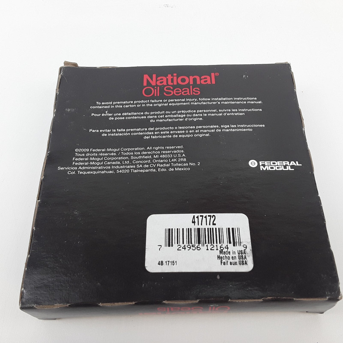 National Seals 417172 Industrial Multi-Purpose Oil Seal 3.125 x 4.500 x 0.500