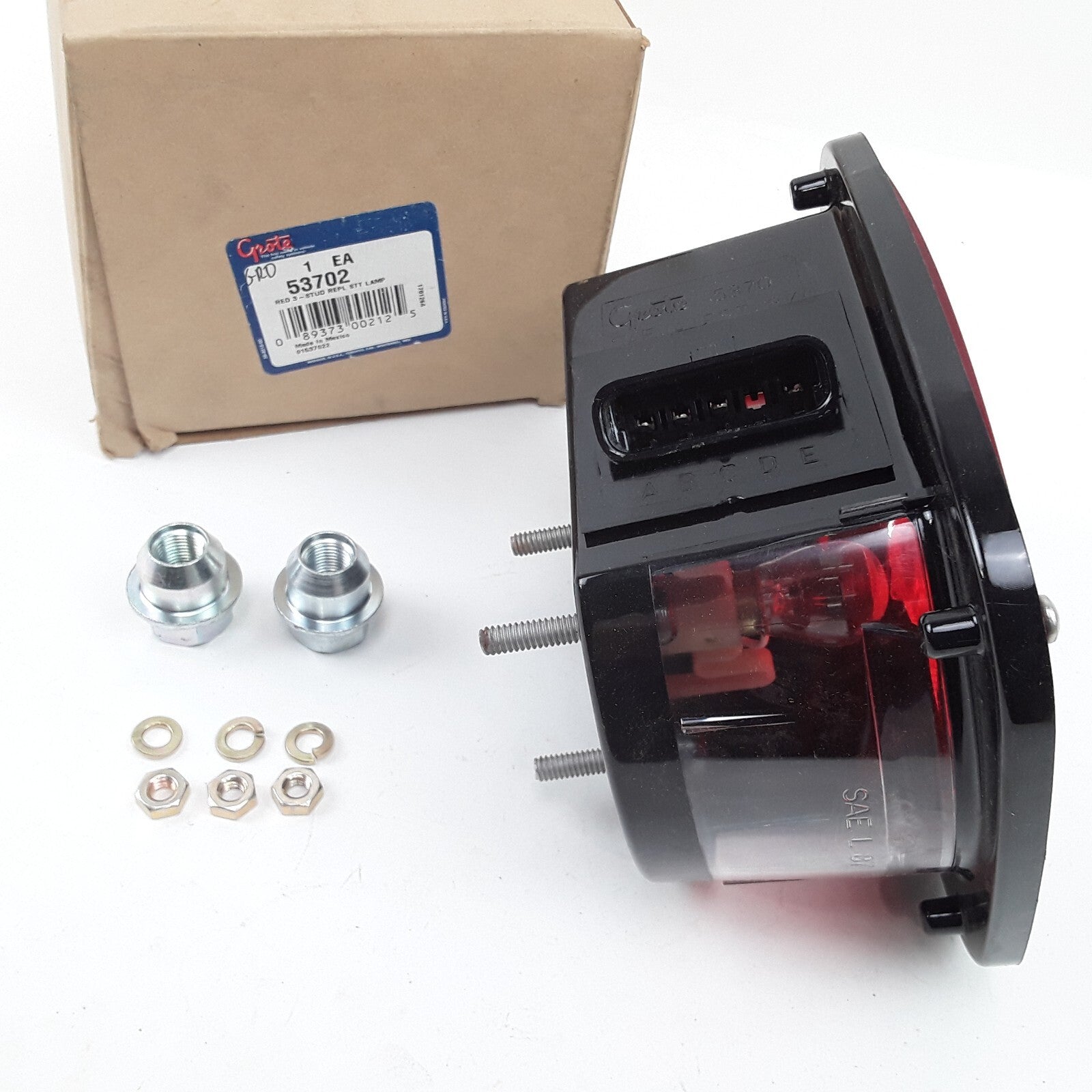 Grote 53702 Tail Turn Light Three-Stud Metri-Pack Stop RH with License Window