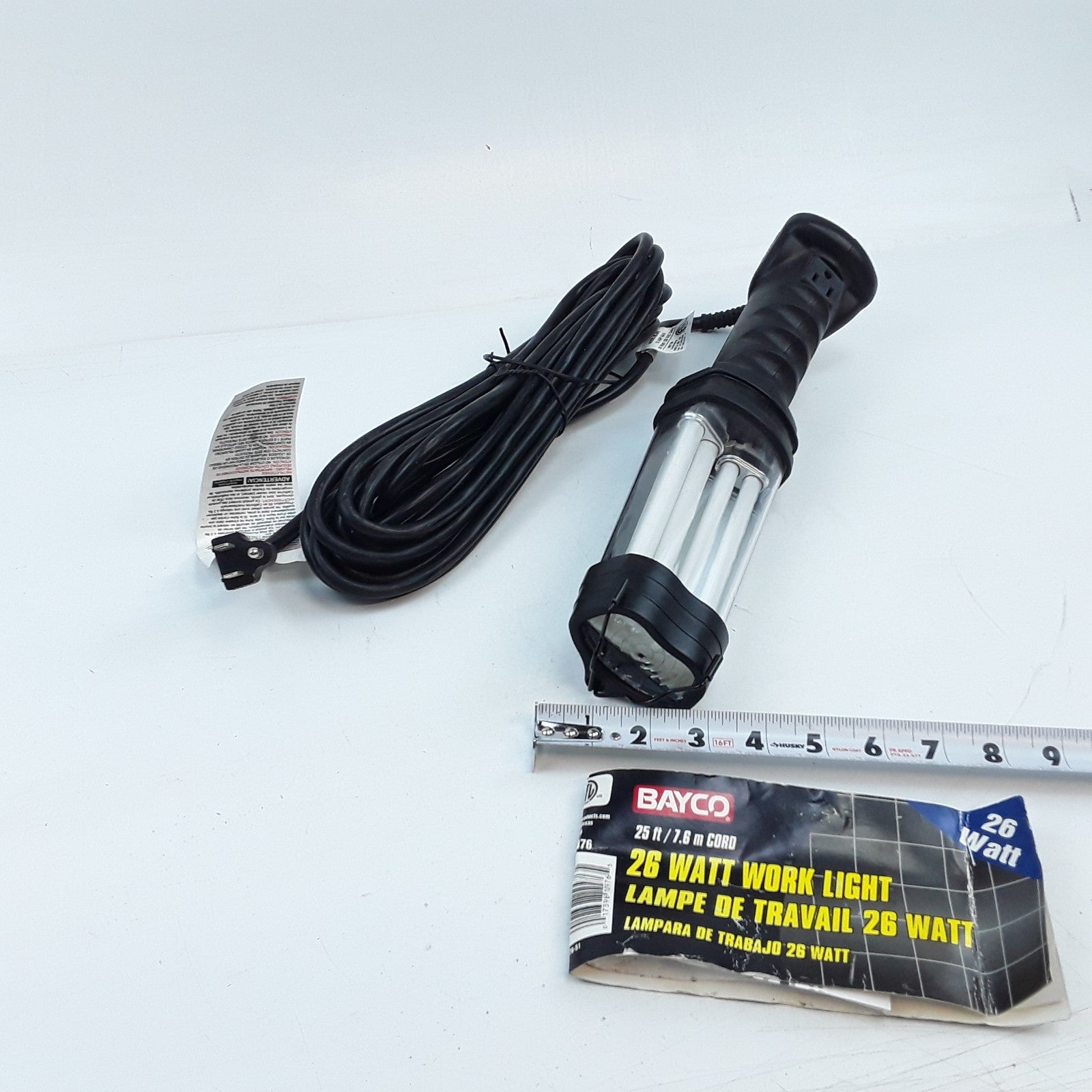 Bayco Products SL-976 26 Watts Fluorescent Work Light W/ Single Outlet