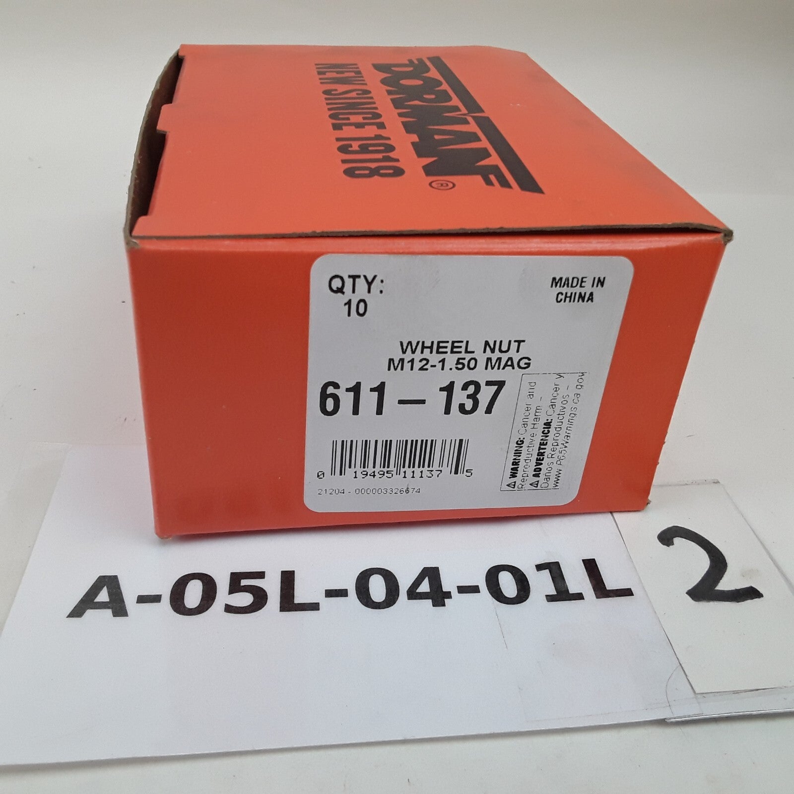 Wheel Lug Nut M12-1.50 Mag - 19mm Hex, 40mm Length Fits Honda Isuzu Chevrolet