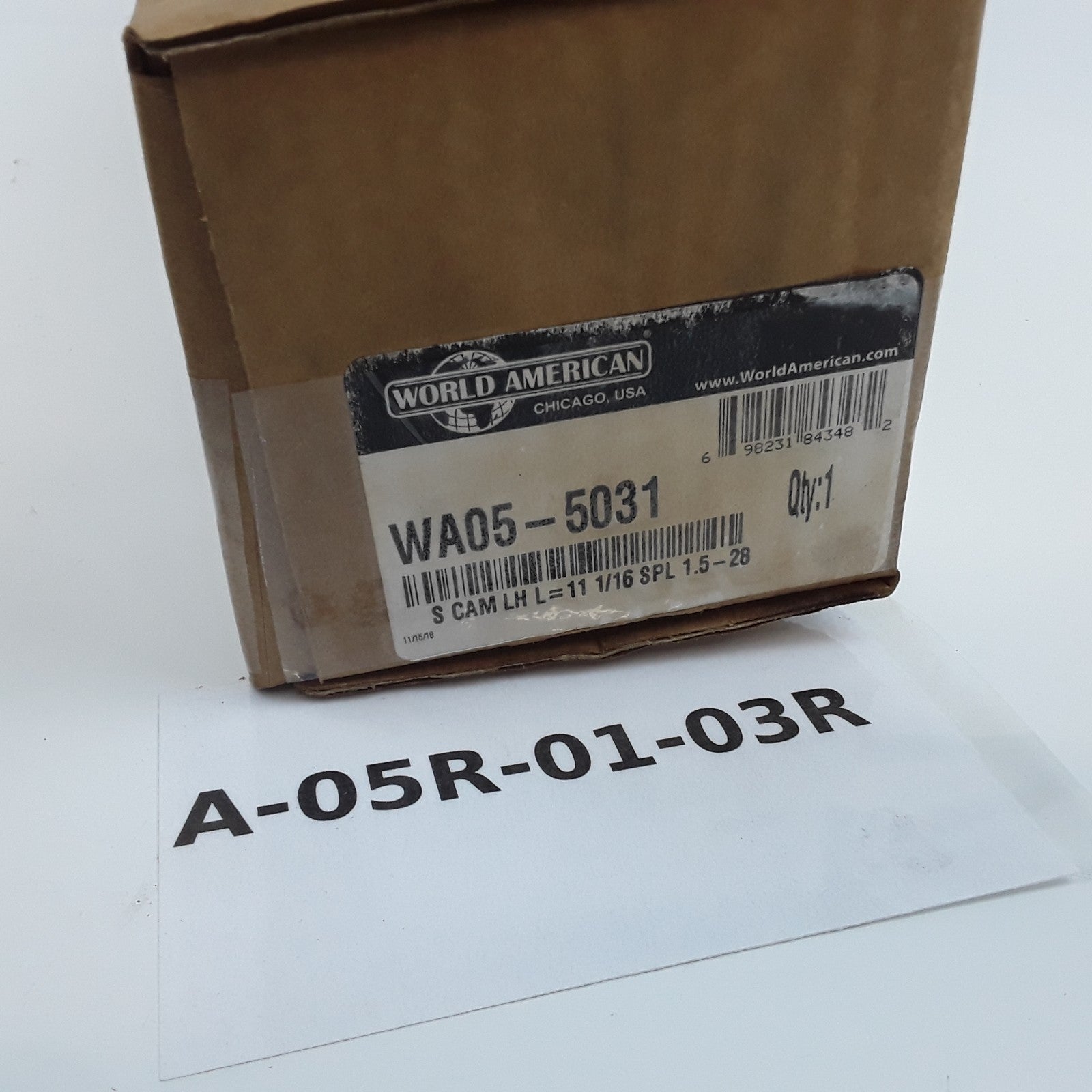 World American WA05-5031 Left Air Brake Camshaft 11-1/16" Length For Trailer