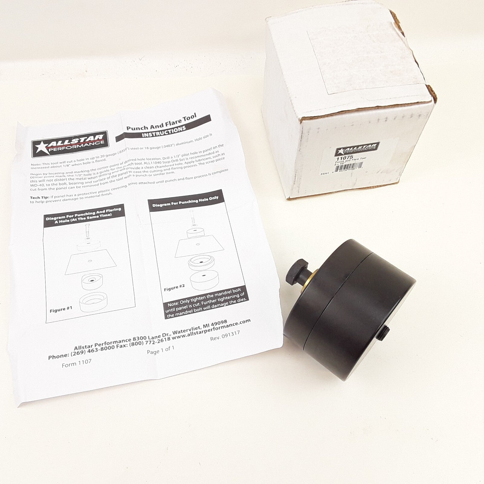 Allstar Performance 11075 Car Truck Punch and Flare Tool 2-1/2" Diameter Hole