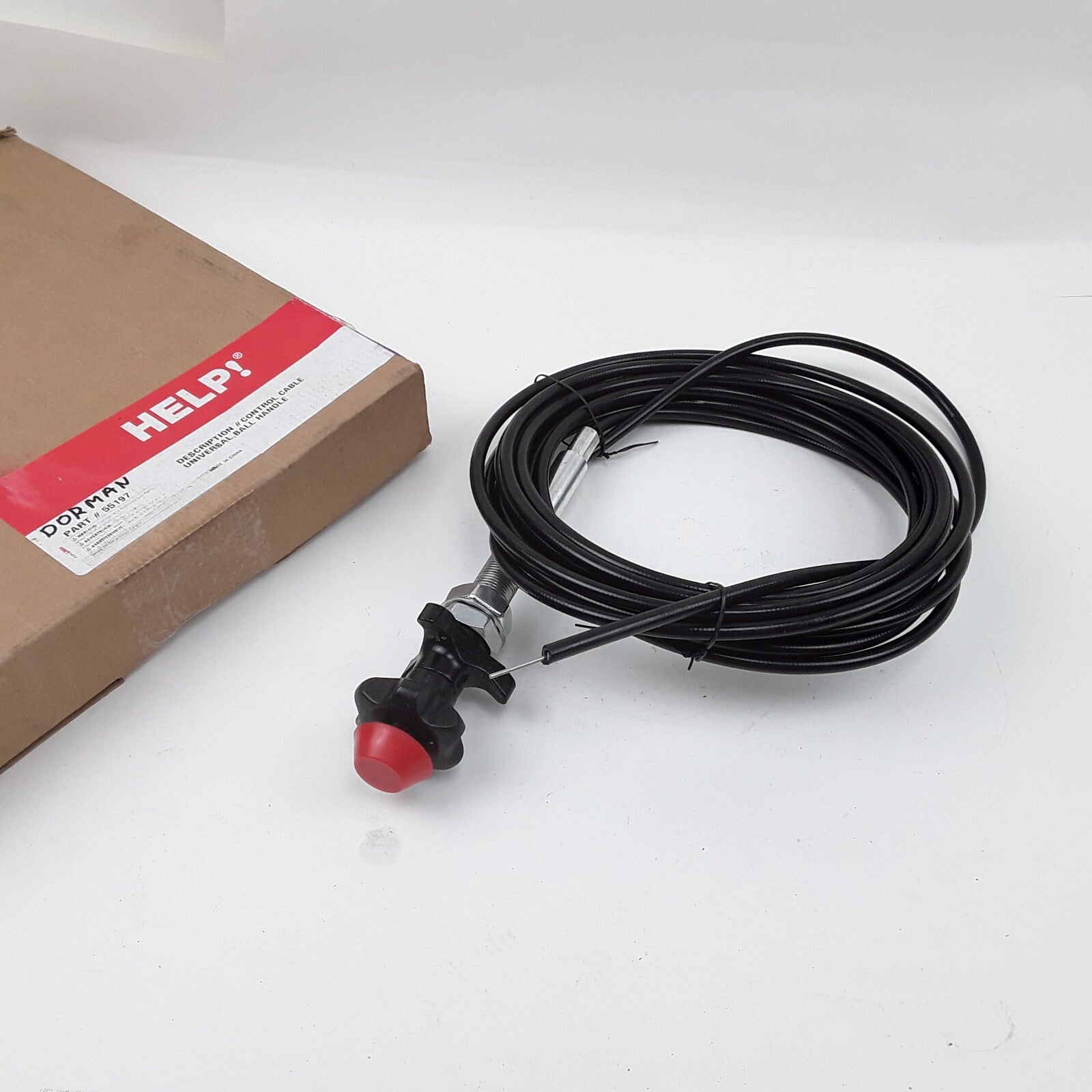 Dorman 55197 Multi-Purpose Control Cable With 2 In Black Knob 8 Feet Length
