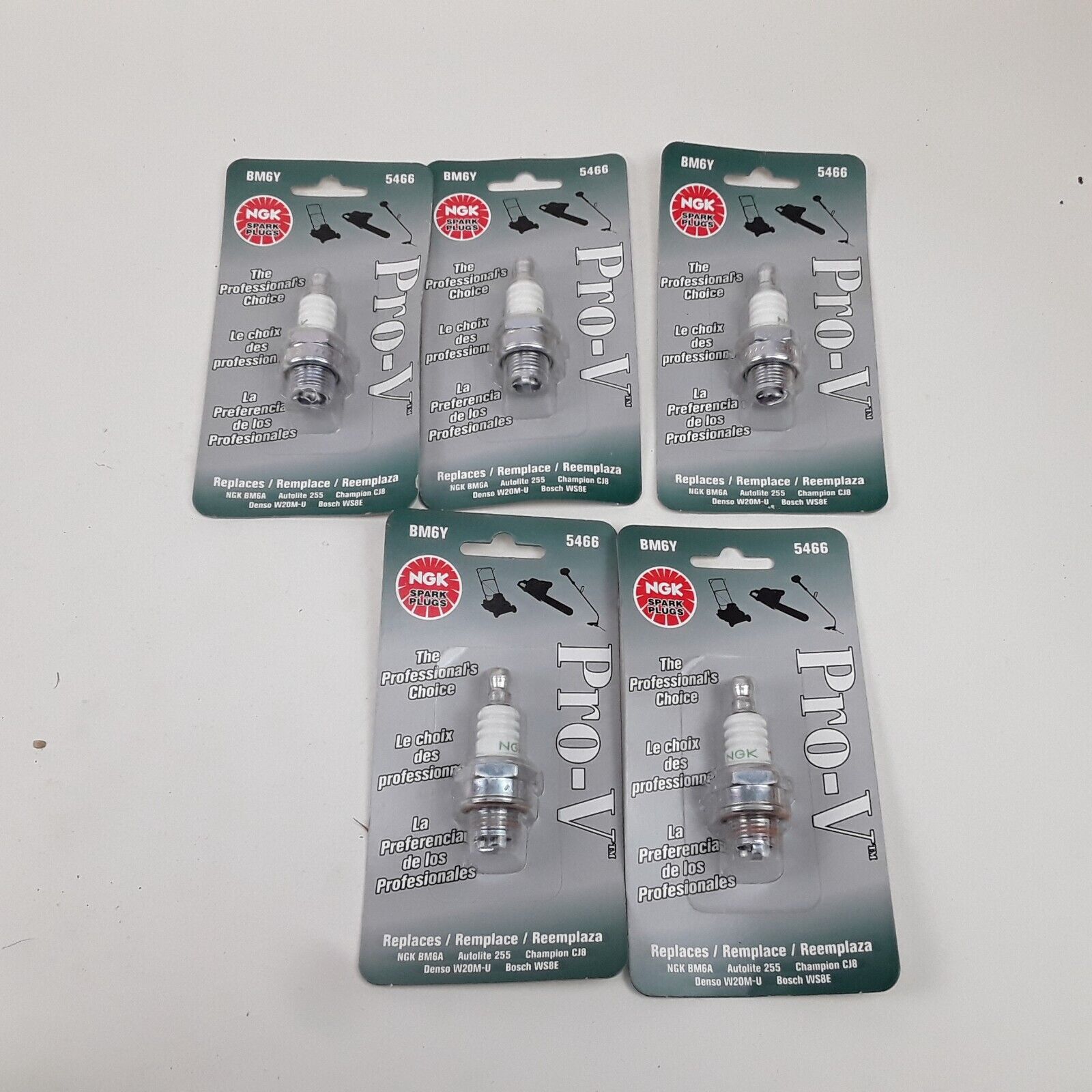 Set 5 NGK 5466 BM6Y Pro-V Spark Plug Blister Pack Replacement #H9B , CJ8 , 6015