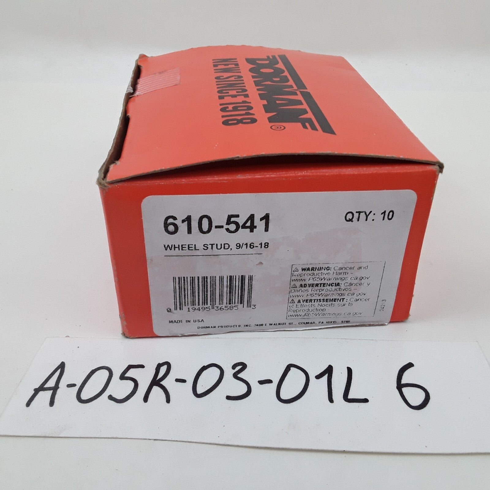 10 Wheel Stud 9/16-18 Fits Ford E-350 E-550 E-450 Super Duty 2003-2019,2021-2023