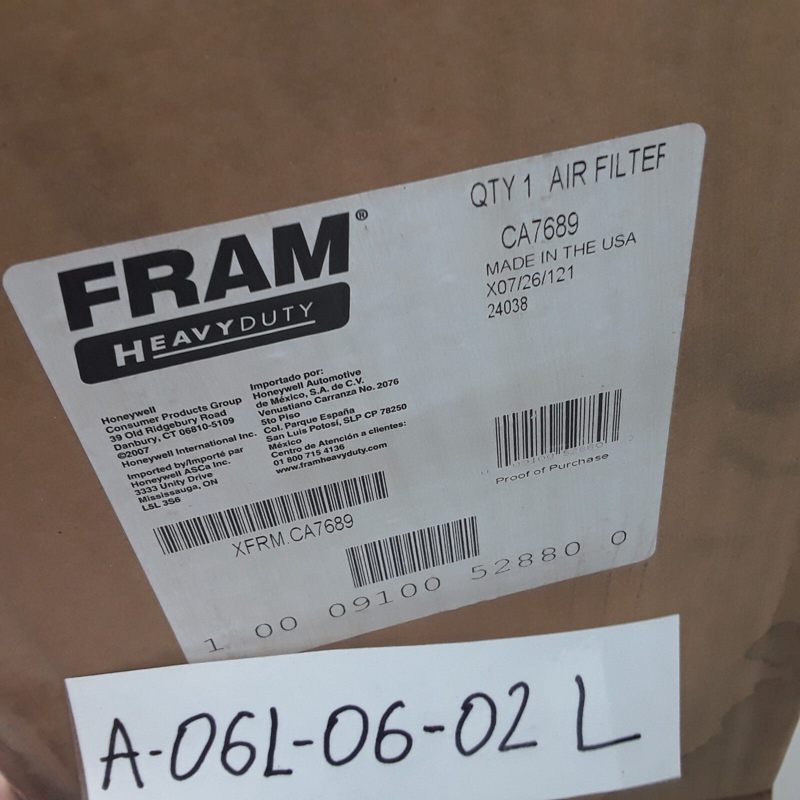 Fram CA7689 Metal-End Engine Air Filter For Trucks Heavy Equipment & Industrial