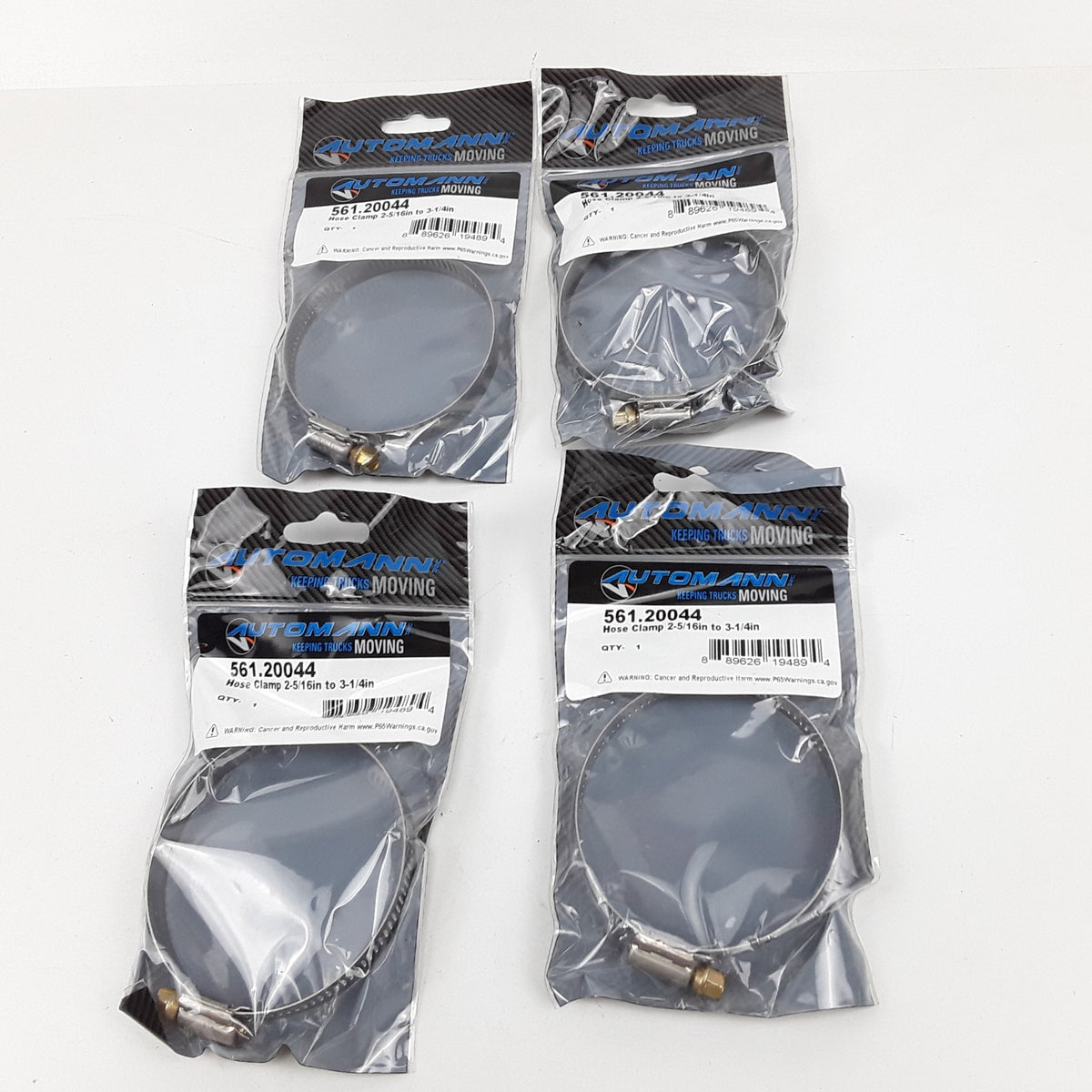 Automann 561.20104 Hose Clamp Assembly 4-1/8in to 7in Set of 2 Clamps