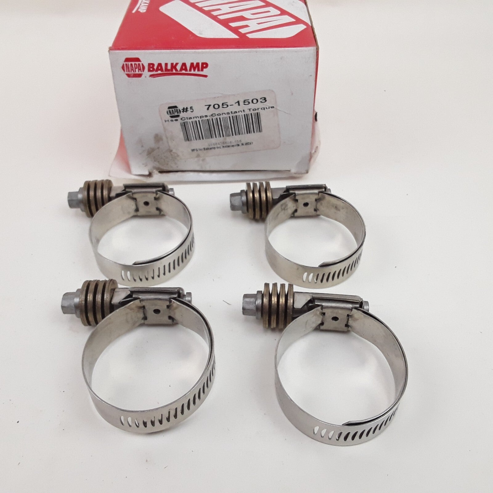 Pack of 4 Pipe Hose Clamp Size Range 13/16 in. - 1 3/4 in. , 5/8" Band