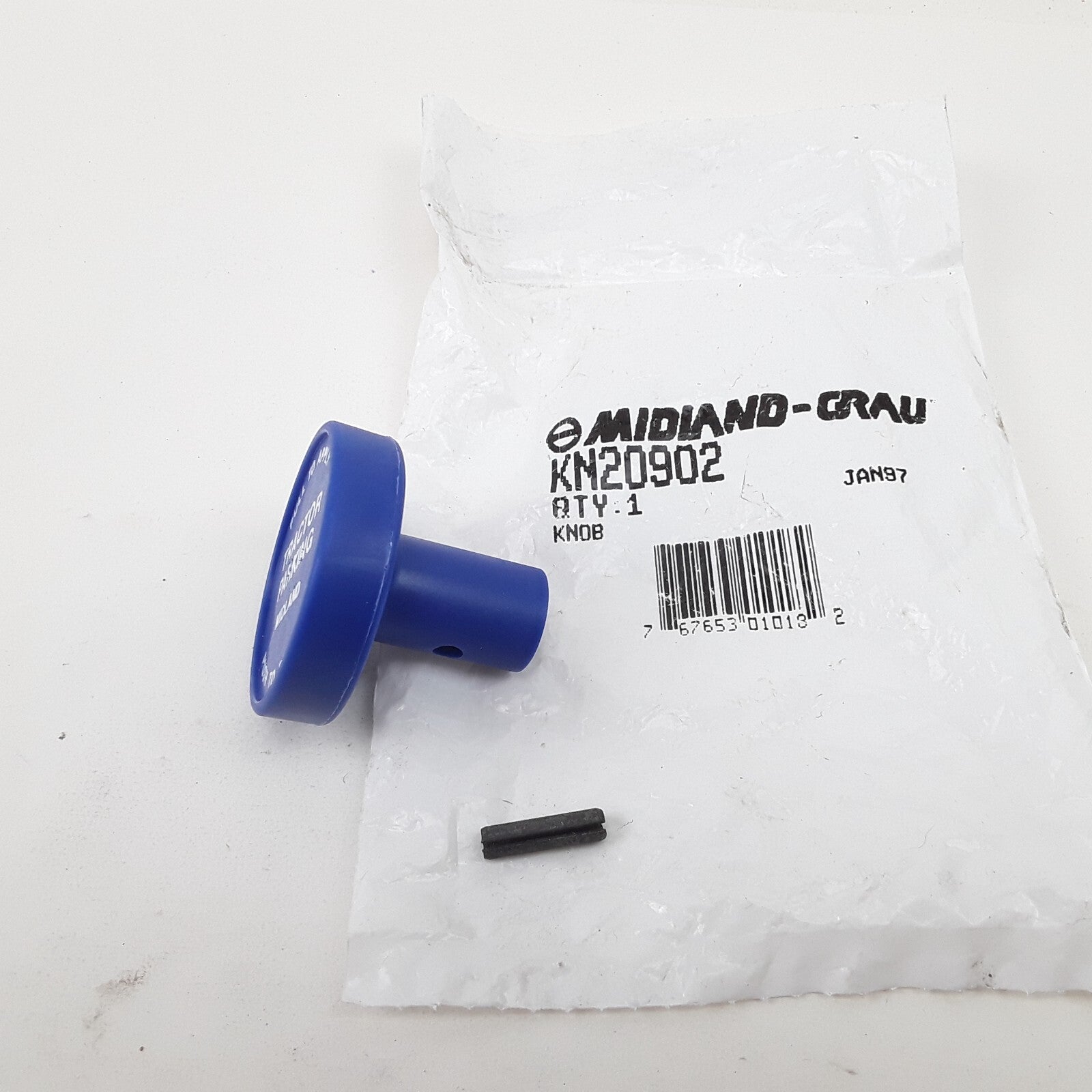 Midiand Grau Dash Knob - For Pin Type Push-Pull Valves Blue, 3/8" Mounting Shaft