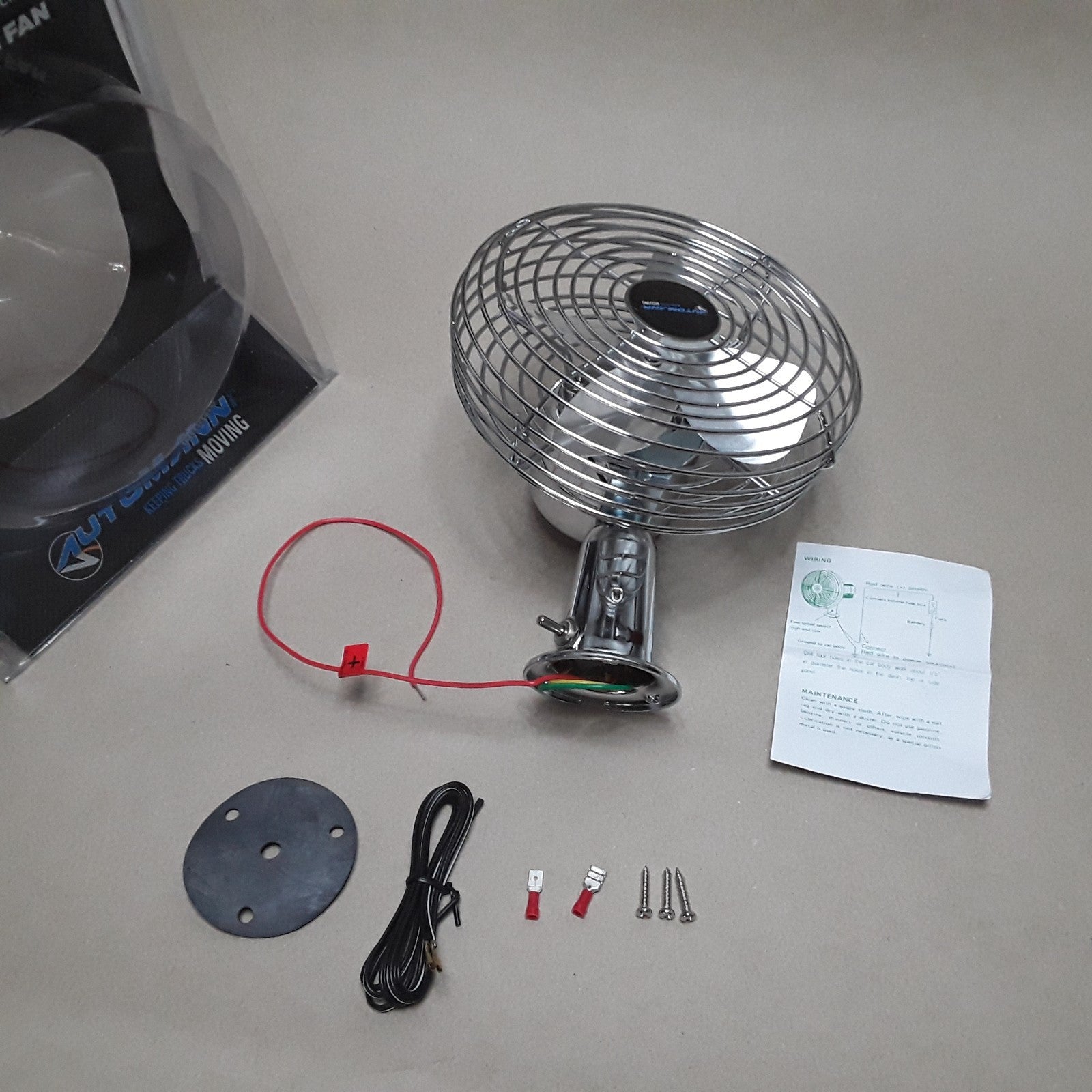 Dash Metal Fan 24 Volt 6in Two 2-Speed Heavy Duty For Trucks RV and Automotive