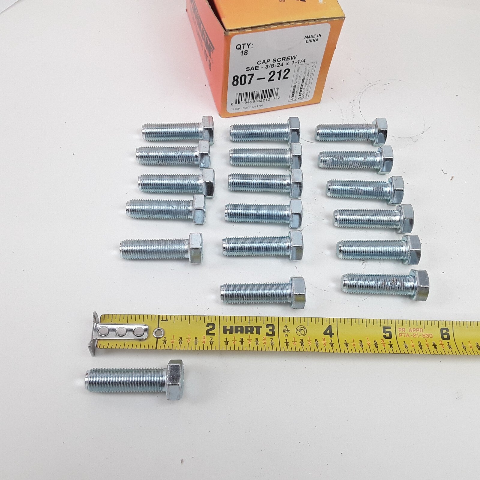 Multipurpose Car Truck Bolt Cap Screw-Hex Head-Grade 5- 3/8-24 x 1-1/4 In