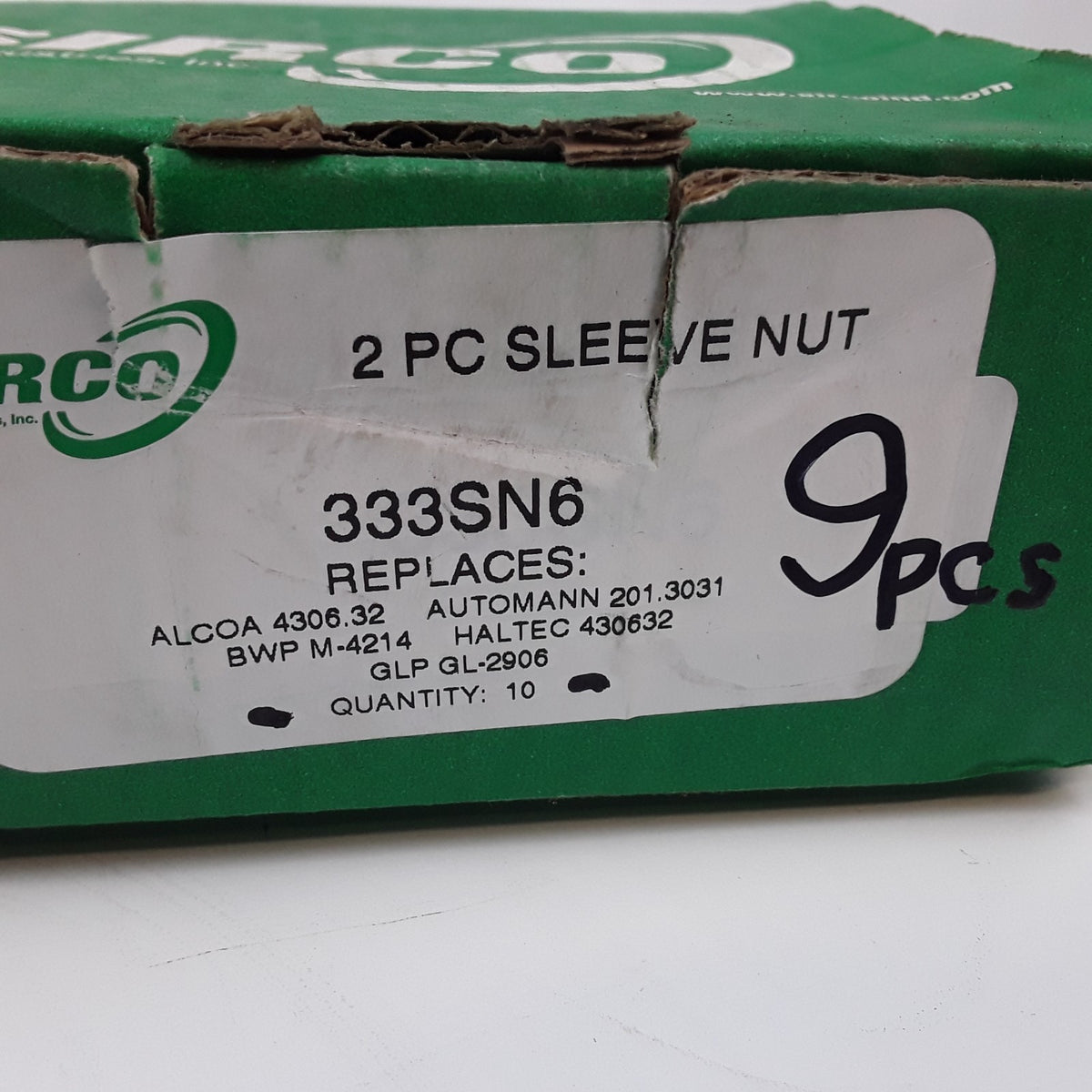SIRCO 333SN6 Nut M22-1.5 x 6mm 9-Pieces Sleeve Nut p/n 333SN6 430632 M-4214