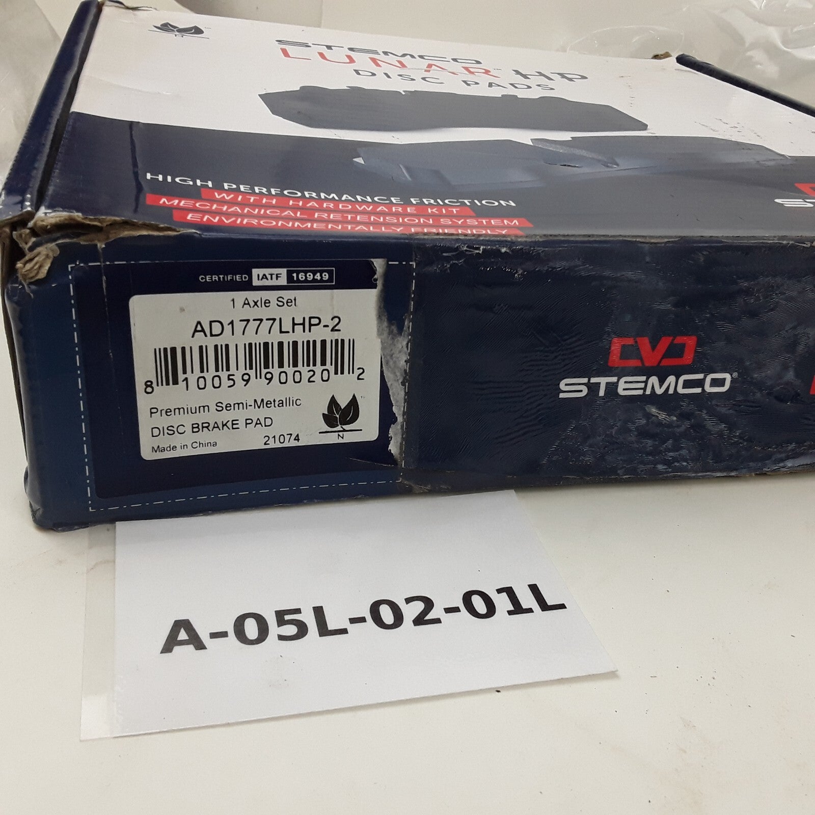 Stemco AD1777LHP-2 Car Truck Premium Semi-Metallic Air Disc Brake Pads Set