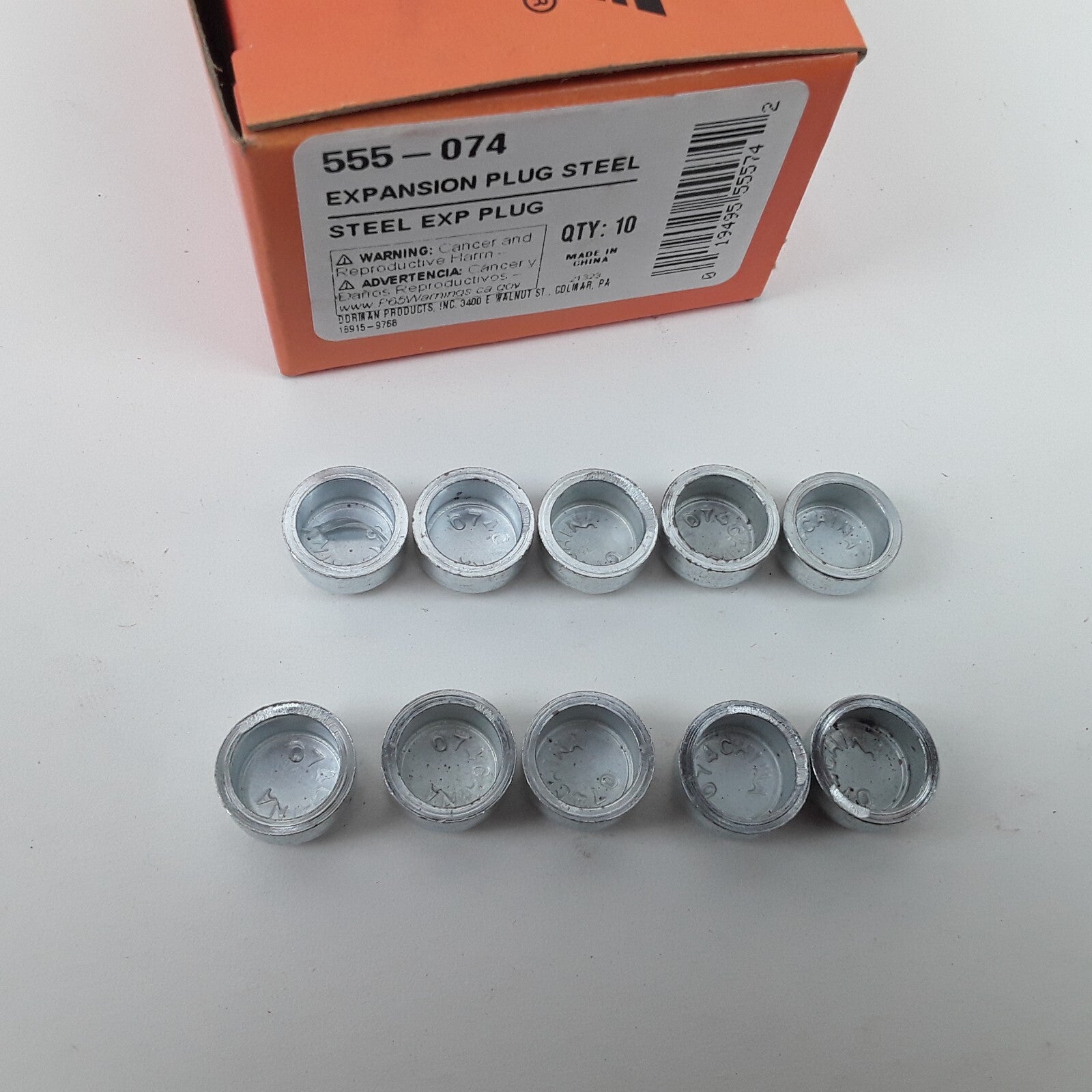 Set 10 Steel Cup Expansion Plug 1/2 In Height 0.380 Fits Ford Bronco F-150 F-250