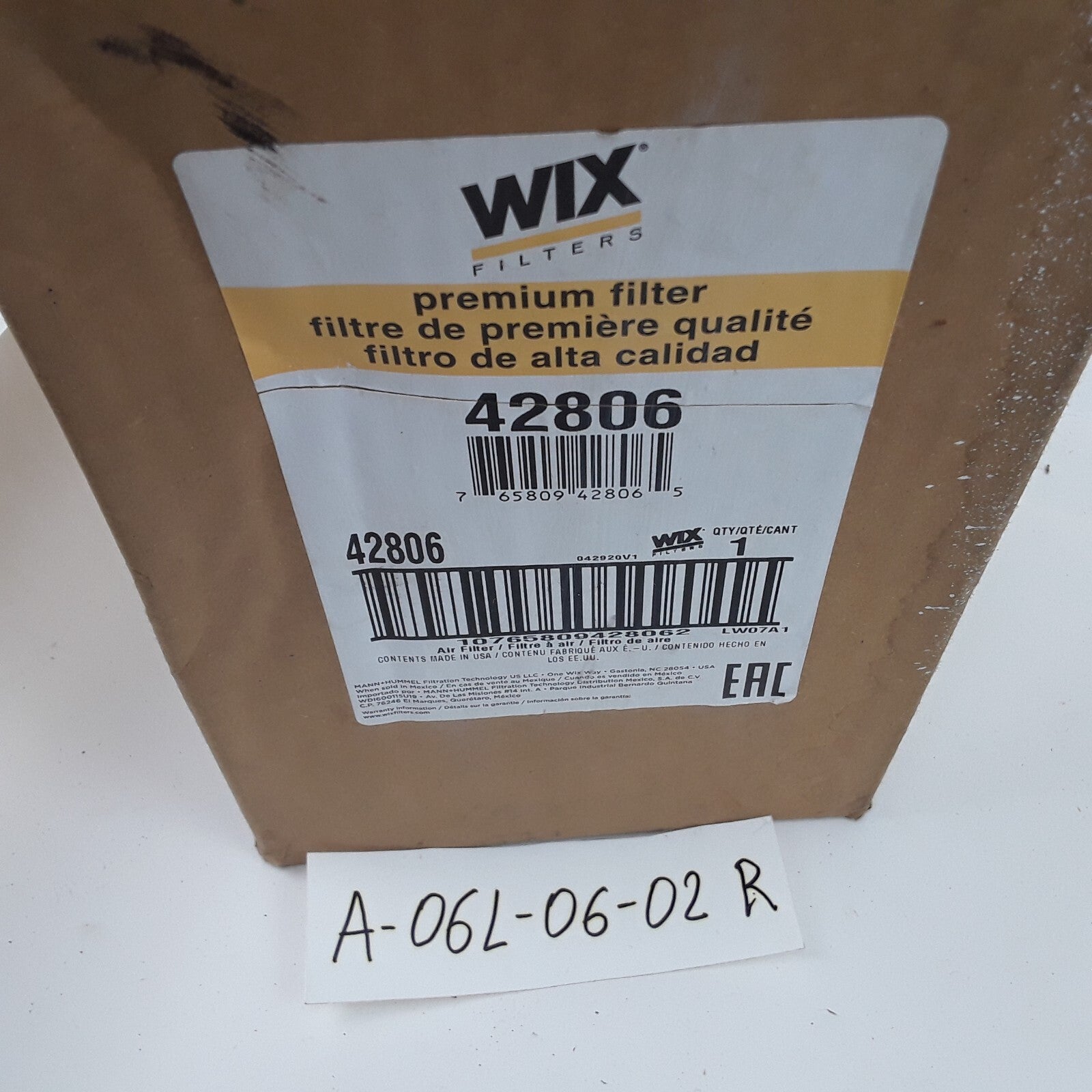 WIX 42806 Heavy Duty High Performance Spin-On Hydraulic Premium Filter