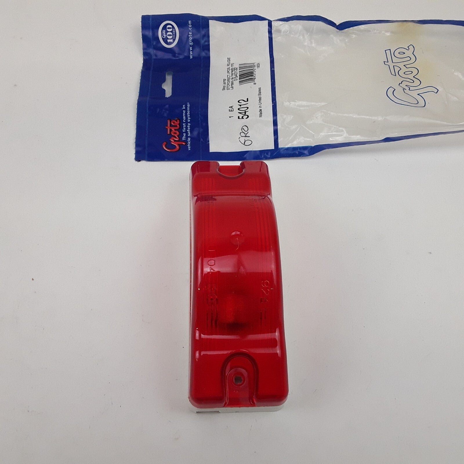 Grote 54012 Sentry Supplemental High Mount Stop Light Red Polycarbonate Male Pin