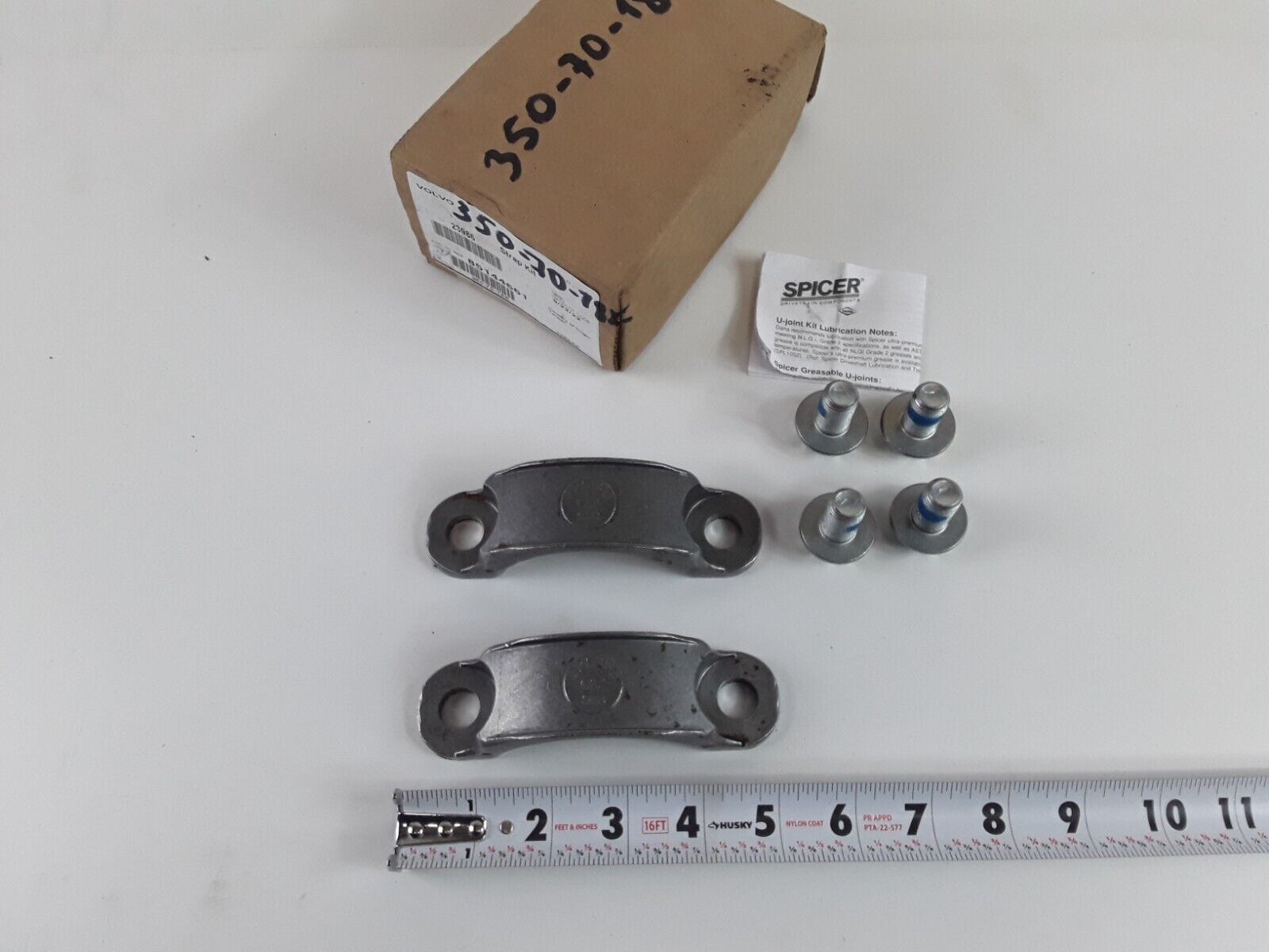 FOR SPICER SPL350 350-70-18X U JOINT STRAP KIT VOLVO 85144661 Strap & Bolt Kit - HotCarParts