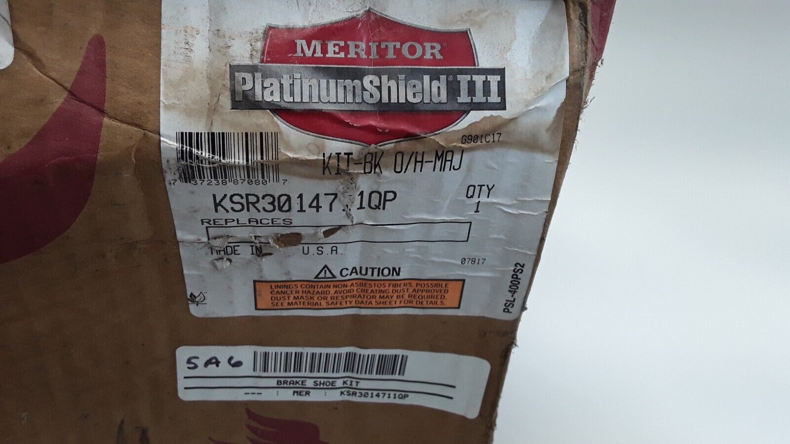 MERITOR 16.50" X 8.625" SERVICE BRAKE SHOE & LINING KIT FITS FREIGHTLINER , MACK - HotCarParts