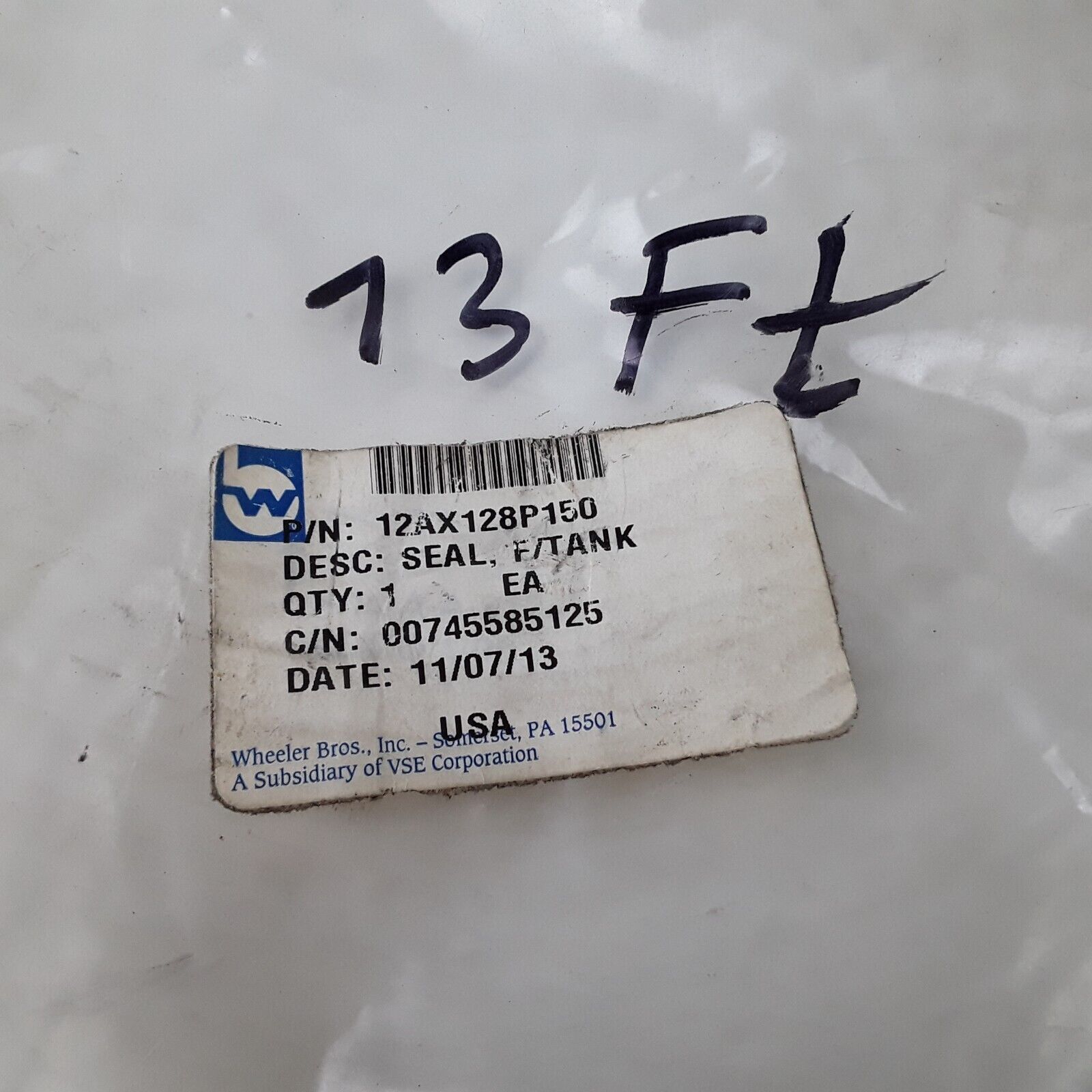 Strap Fuel Tank Insulator OEM MACK 12AX128P150 (2-1/8in Wide) 150in