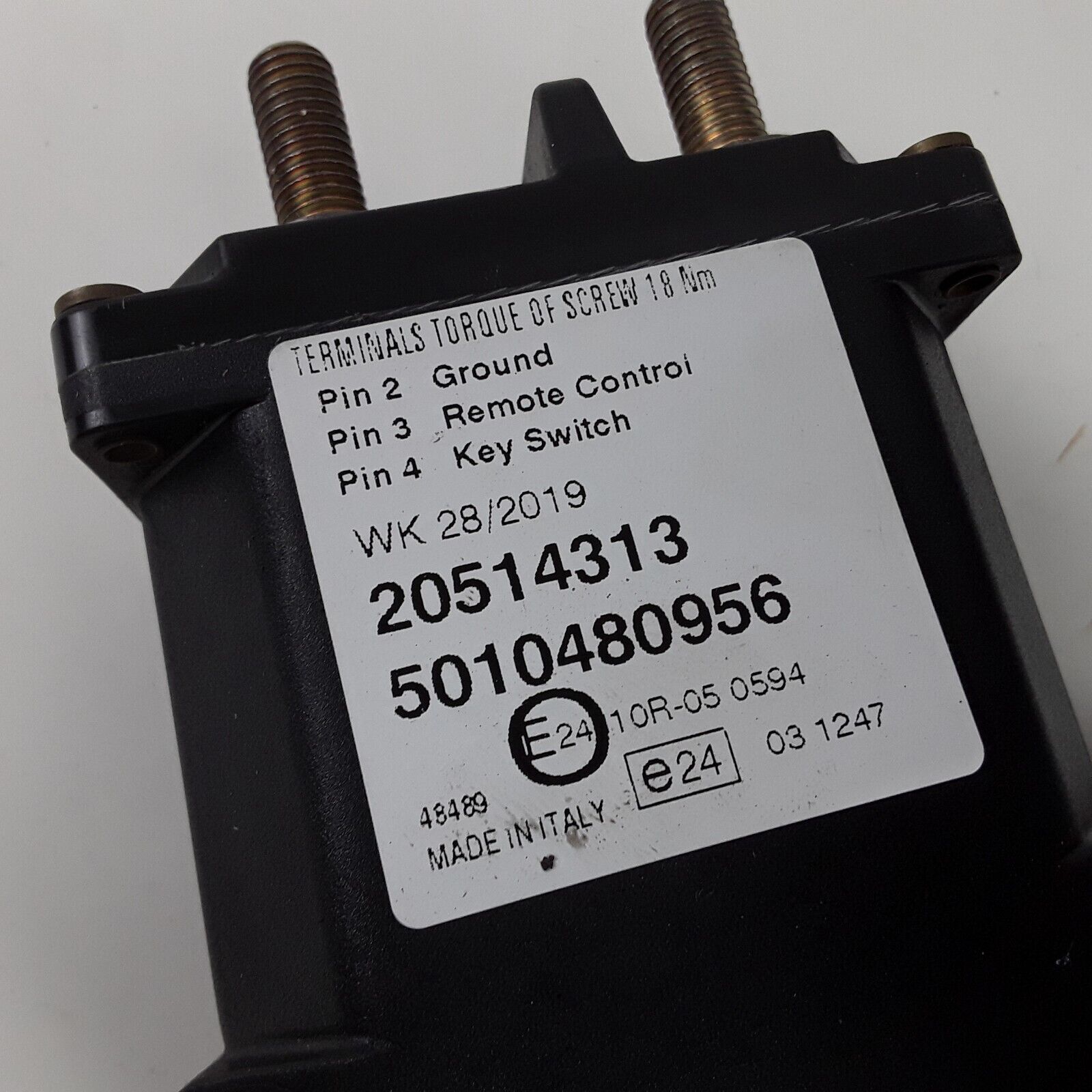 OEM Volvo 20514313 Main Battery Isolator Switch 5010480956 Fits A25F A30G A35G