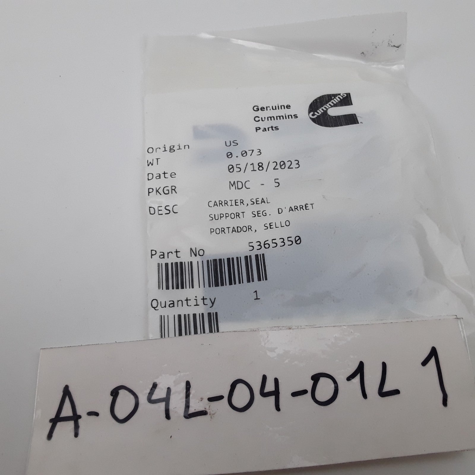 Cummins 5365350 Differential Carrier Gasket For 6.7 Liter ISB and QSB Engines