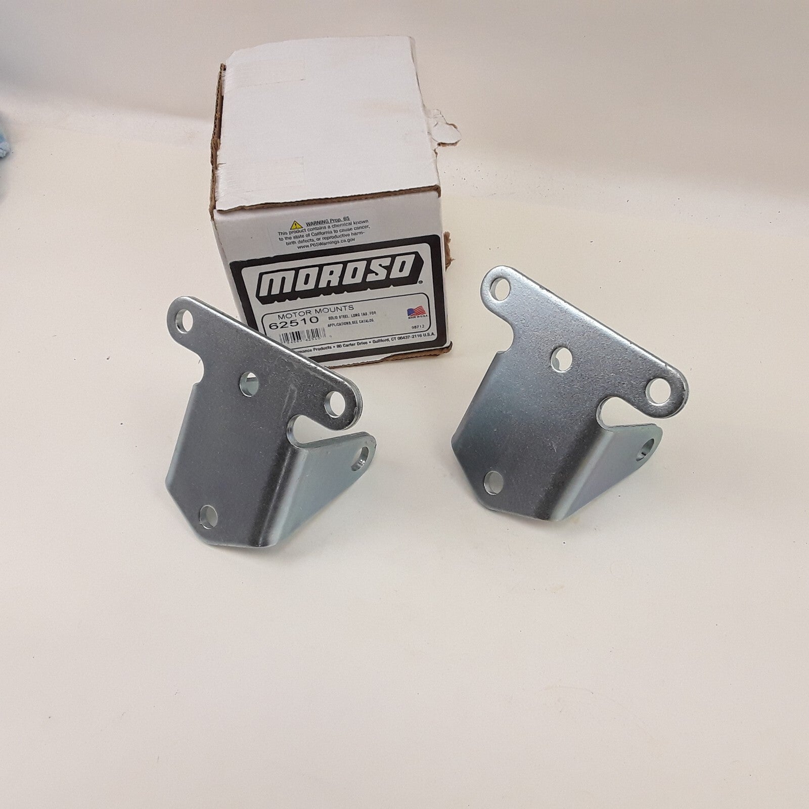 Moroso 62510 Engine Mount Set A: 2-1/8" B: 2-3/8" SBC, BBC For Chevrolet Motor