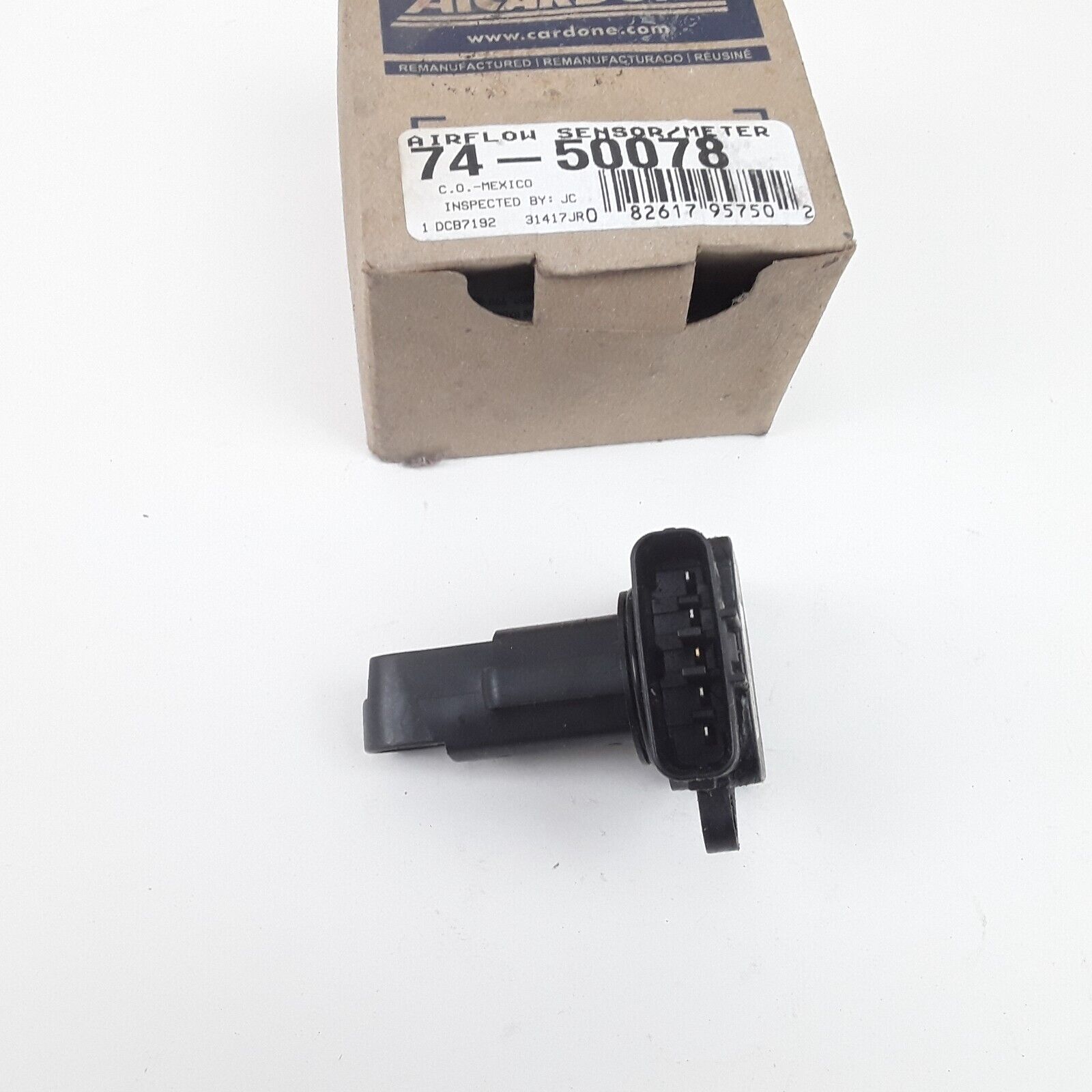Cardone 74-50078 Mass Air Flow Sensor Black Plastic Bolt-On For Jaguar 2003-2009