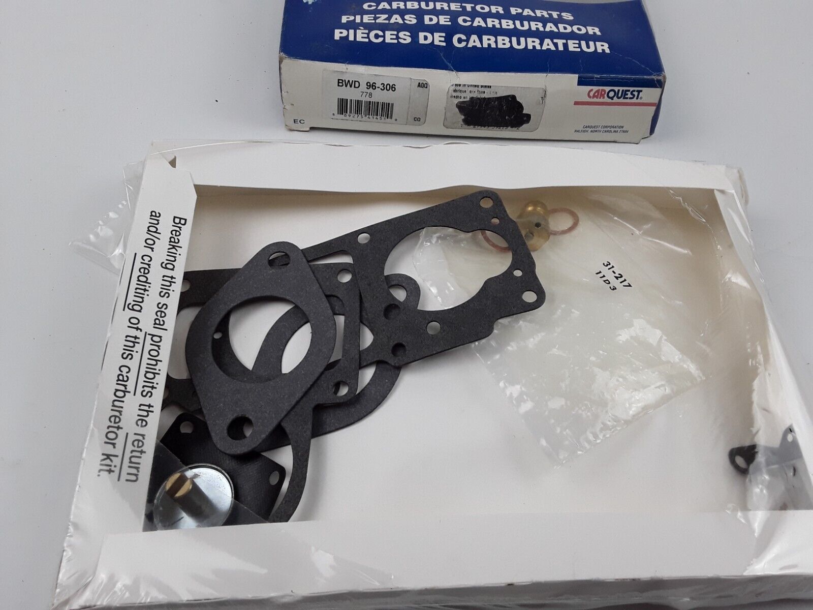 NEW Carburetor Repair Kit Carb Kit - For Solex 1 BBL; 34PICT BWD 96-306 - HotCarParts