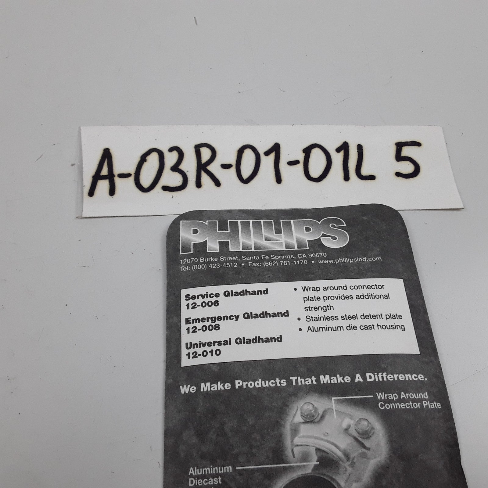 Philips 12-006 Gladhand - Service Blue Straight Mount 1/2 in. Female Pipe Thread