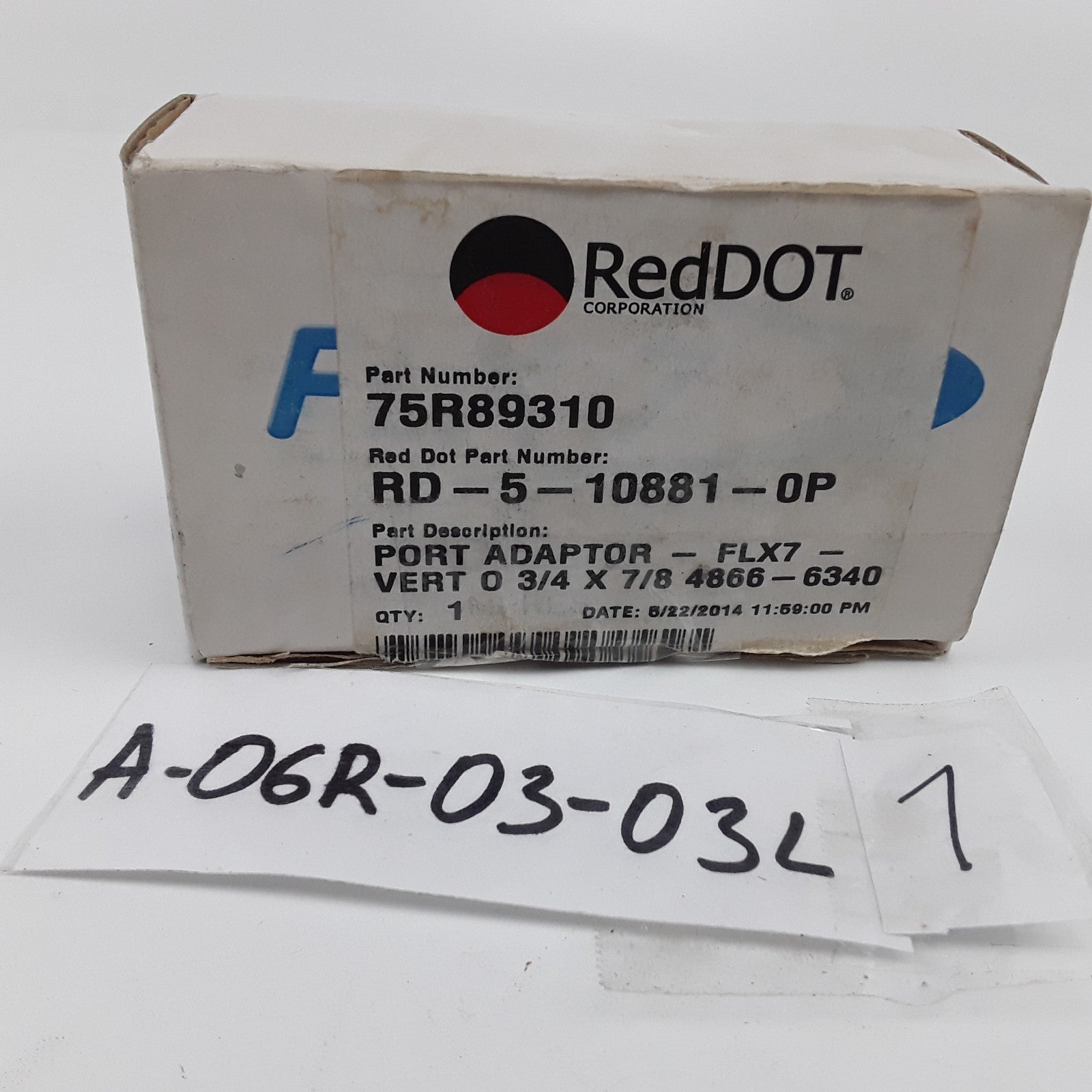 Red Dot 75R89310 Suction Compressor Manifold Port Adapter Assembly 3/4 x 7/8