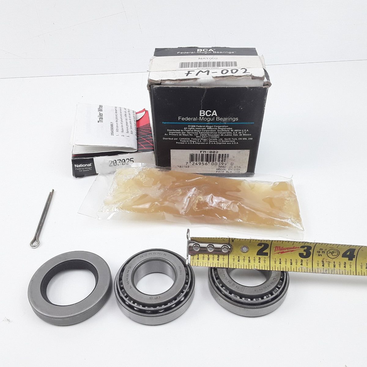 National NAT002 Trailer Wheel Bearing & Seal Kit For Heavy Duty Car Truck