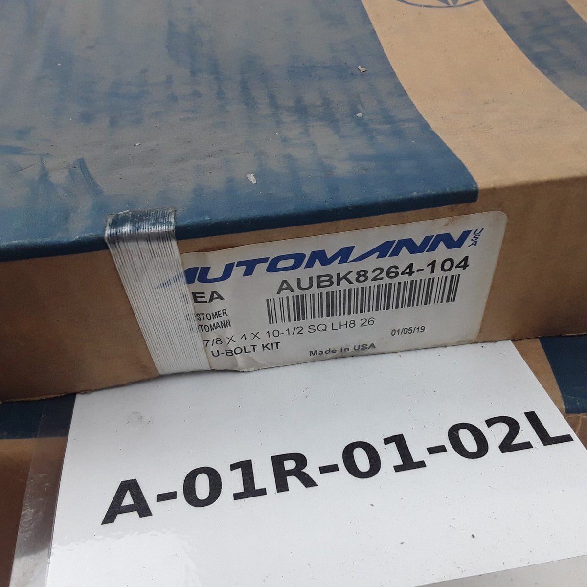 Automann AUBK8264-104 Leaf Spring Axle U-Bolt Kit 7/8-in X 4-in 10-1/2 SQ LH8 26
