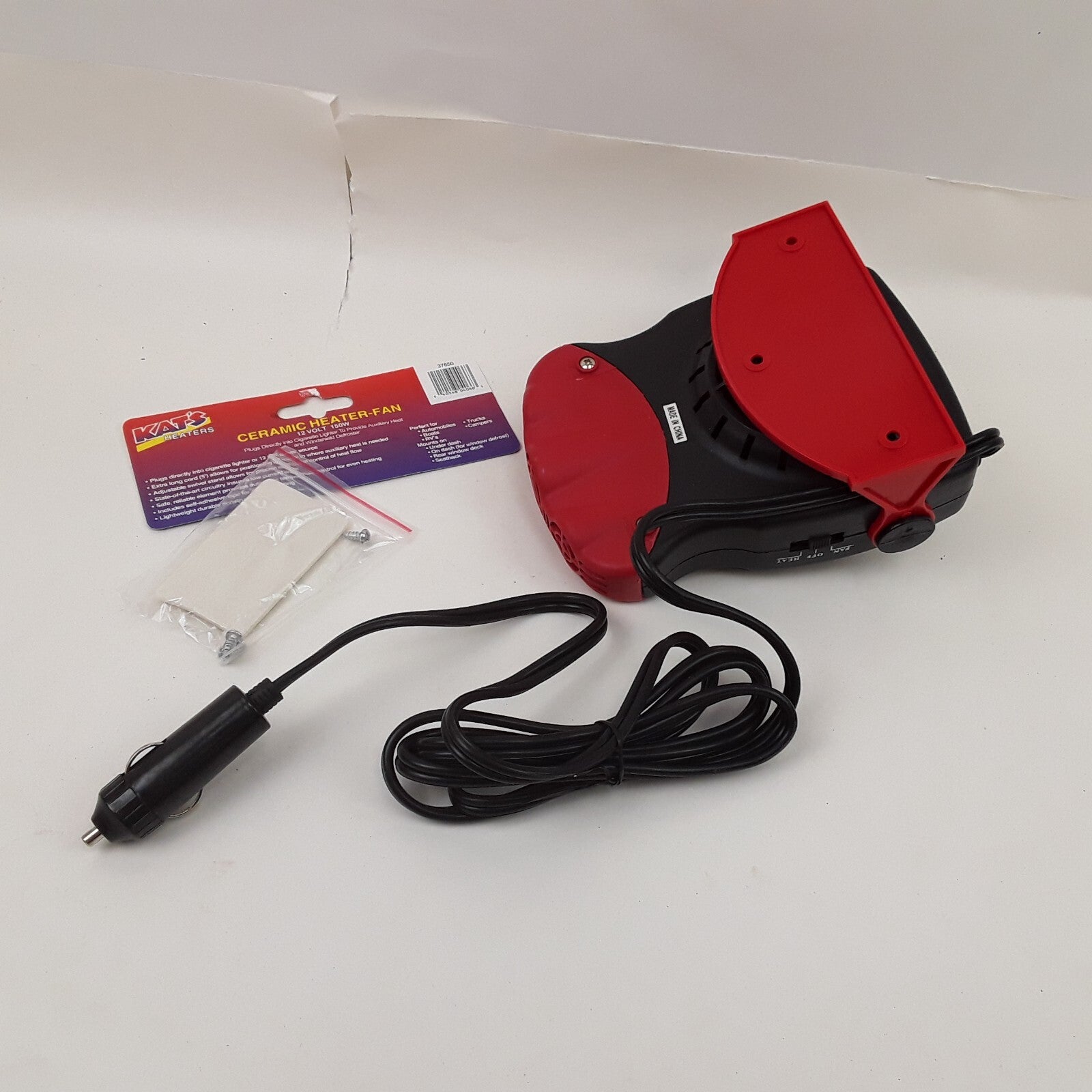 Kats 37650 12 Volt Interior Heater Ceramic For Car Truck Tractor UTV Van Semi