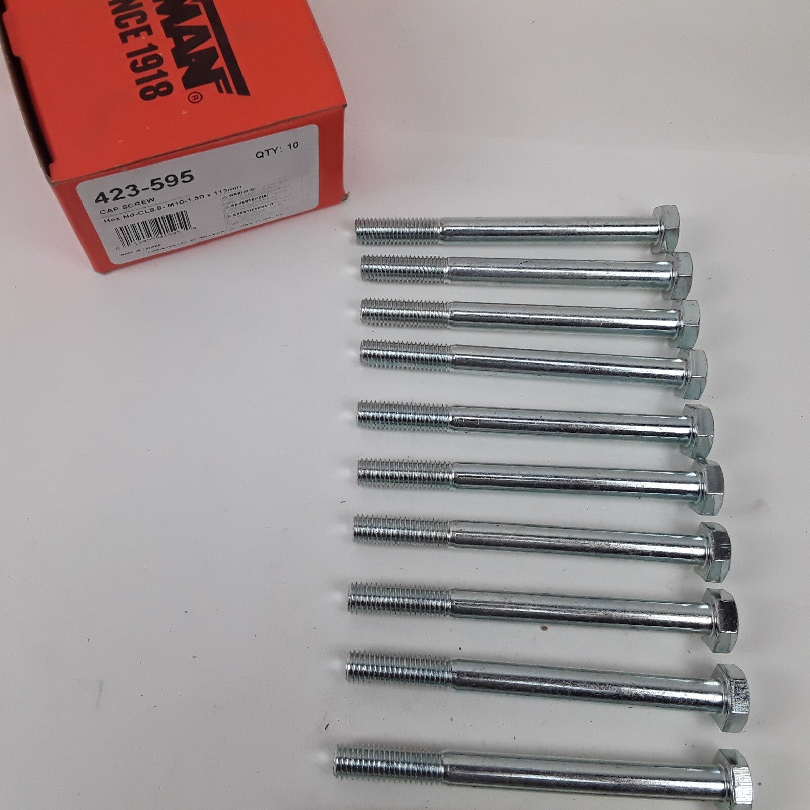 5 pcs Multipurpose Car Truck Bolt Cap Screw-Hex Head-Class 8.8- M10-1.50 x 113mm