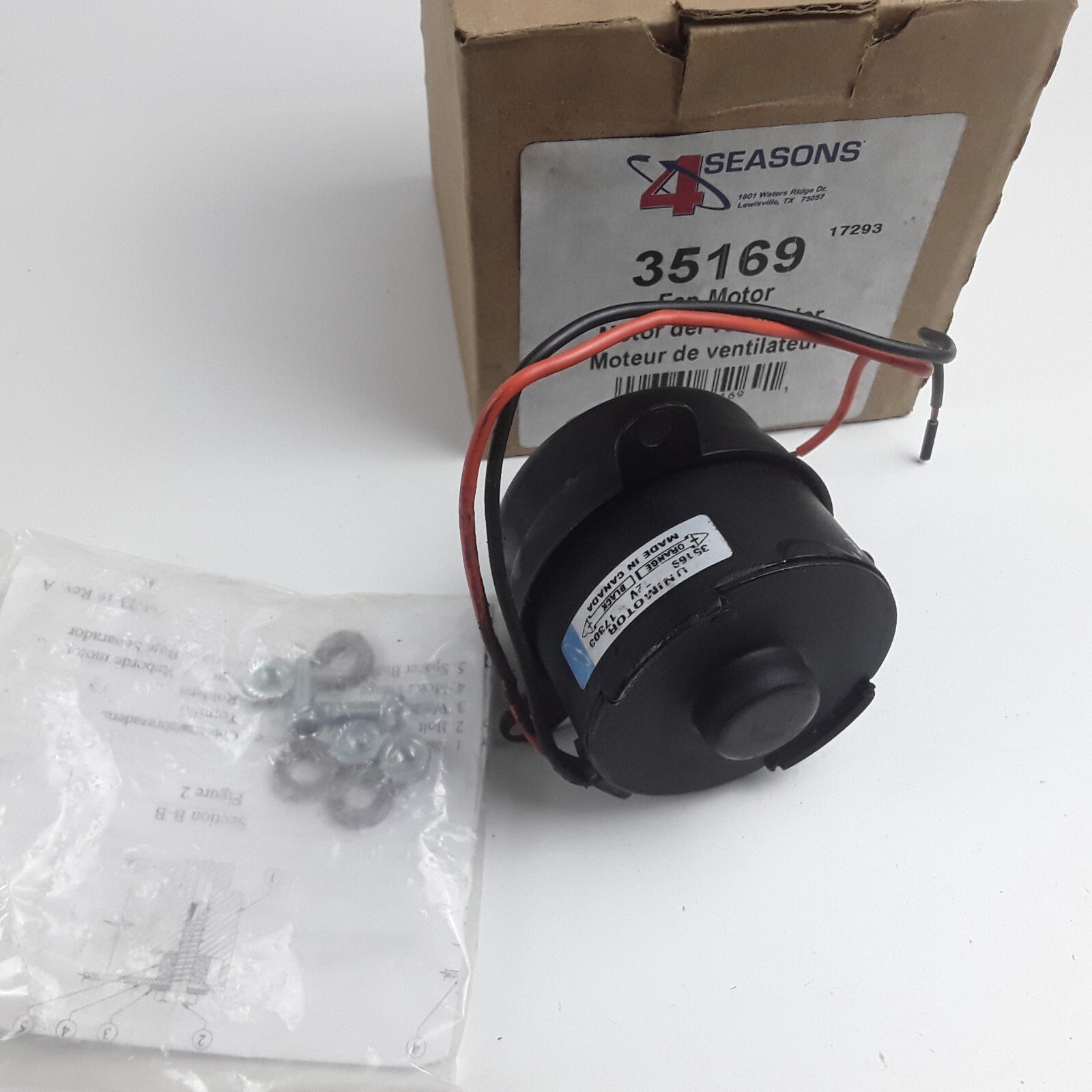 Four Seasons 35169 Condenser Fan Motor For Mazda 626 Miata (1999 2000 2001-2005)