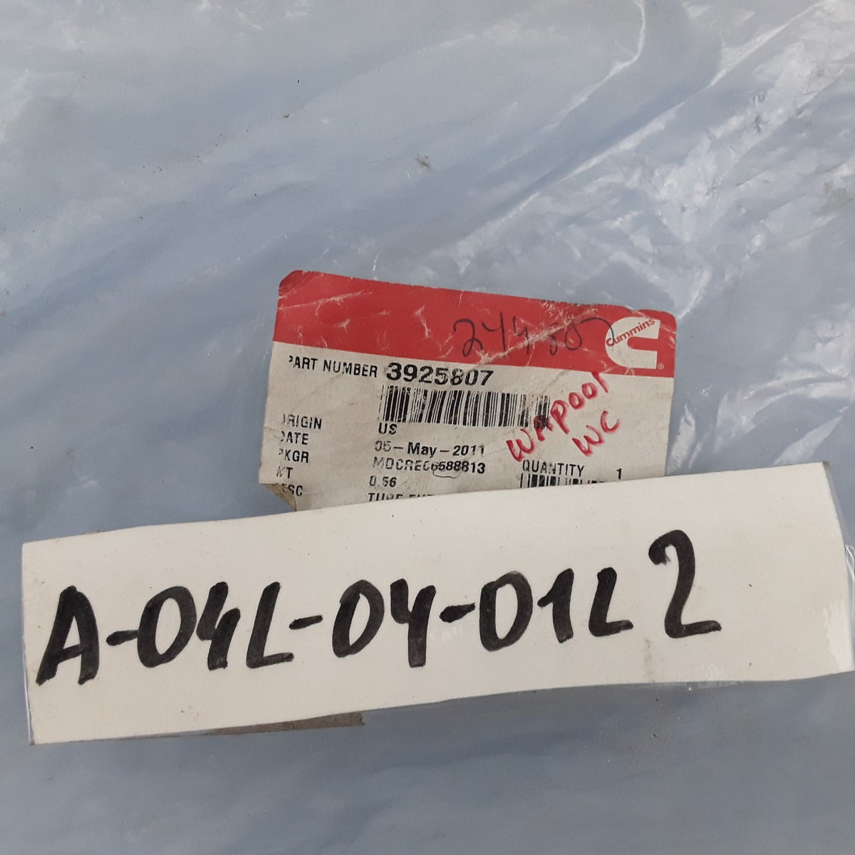 Cummins 3925807 Fuel Supply Hose Fits Primarily On Tier 1 5.9 Liter B Engines