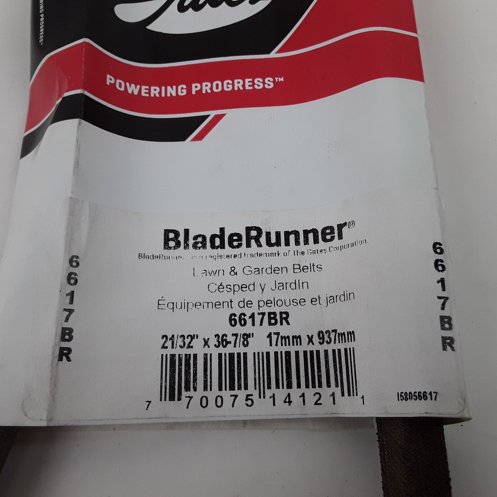 Gates 6617BR BladeRunner Lawn and Garden Accessory Drive Belt 21/32" x 36-7/8"