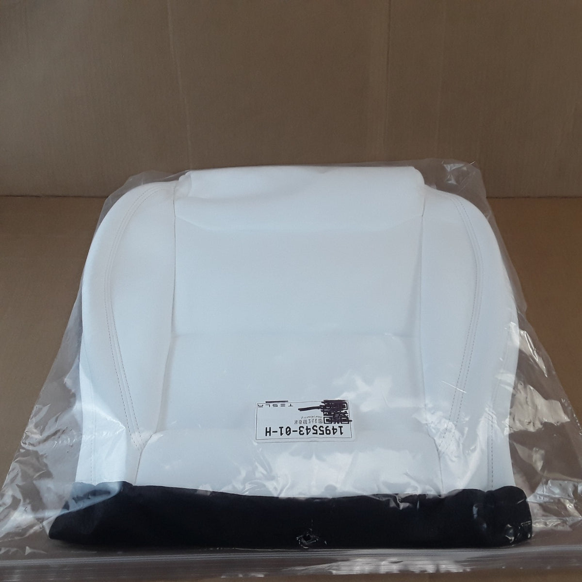 1495543-01-H Left White 1st Row Seat Cushion Soft Cover For Tesla Model S X OEM