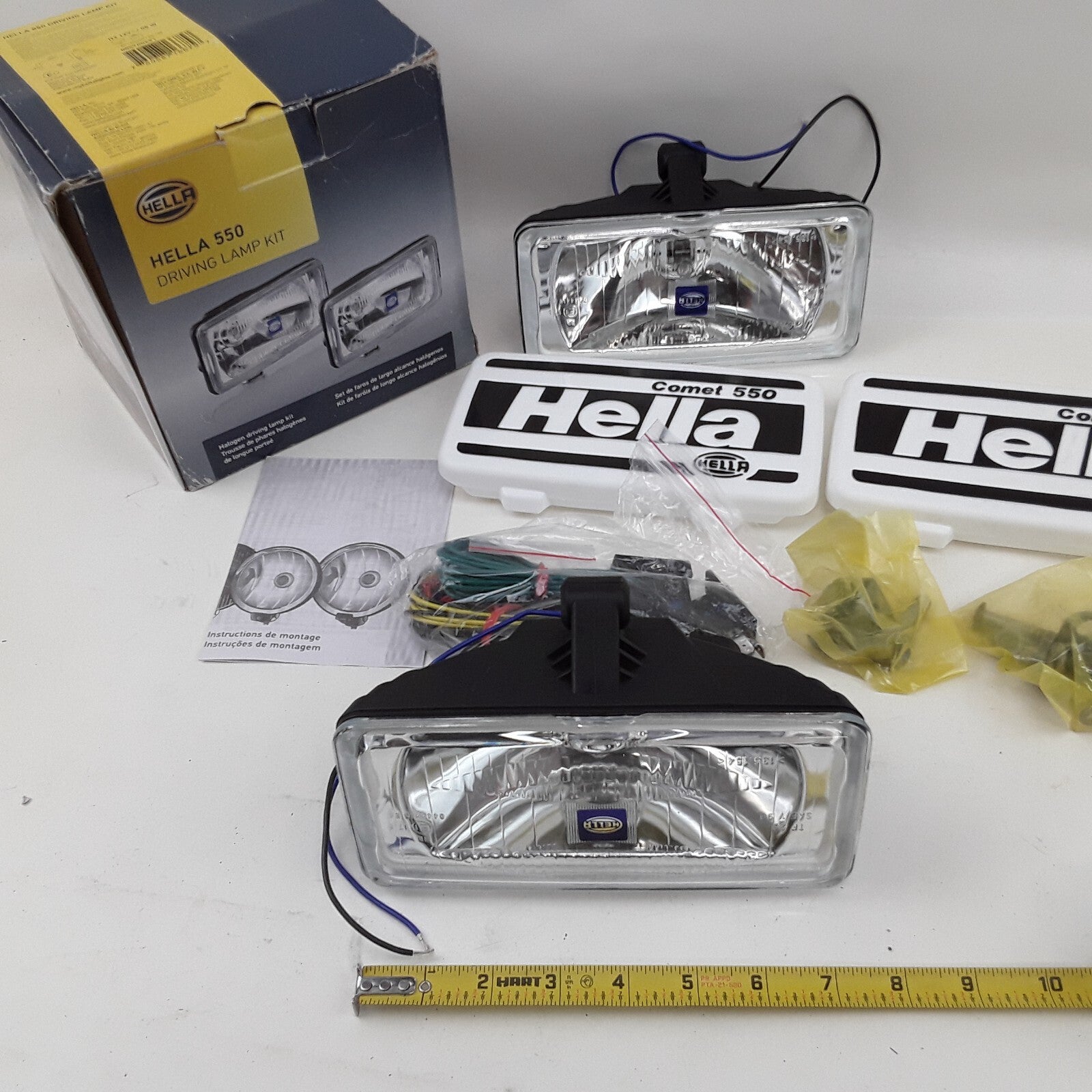 Hella 550 Universal Spot Driving Light Lamp Kit ZFH 0/180GR SW MK MGS12 GD 1FD