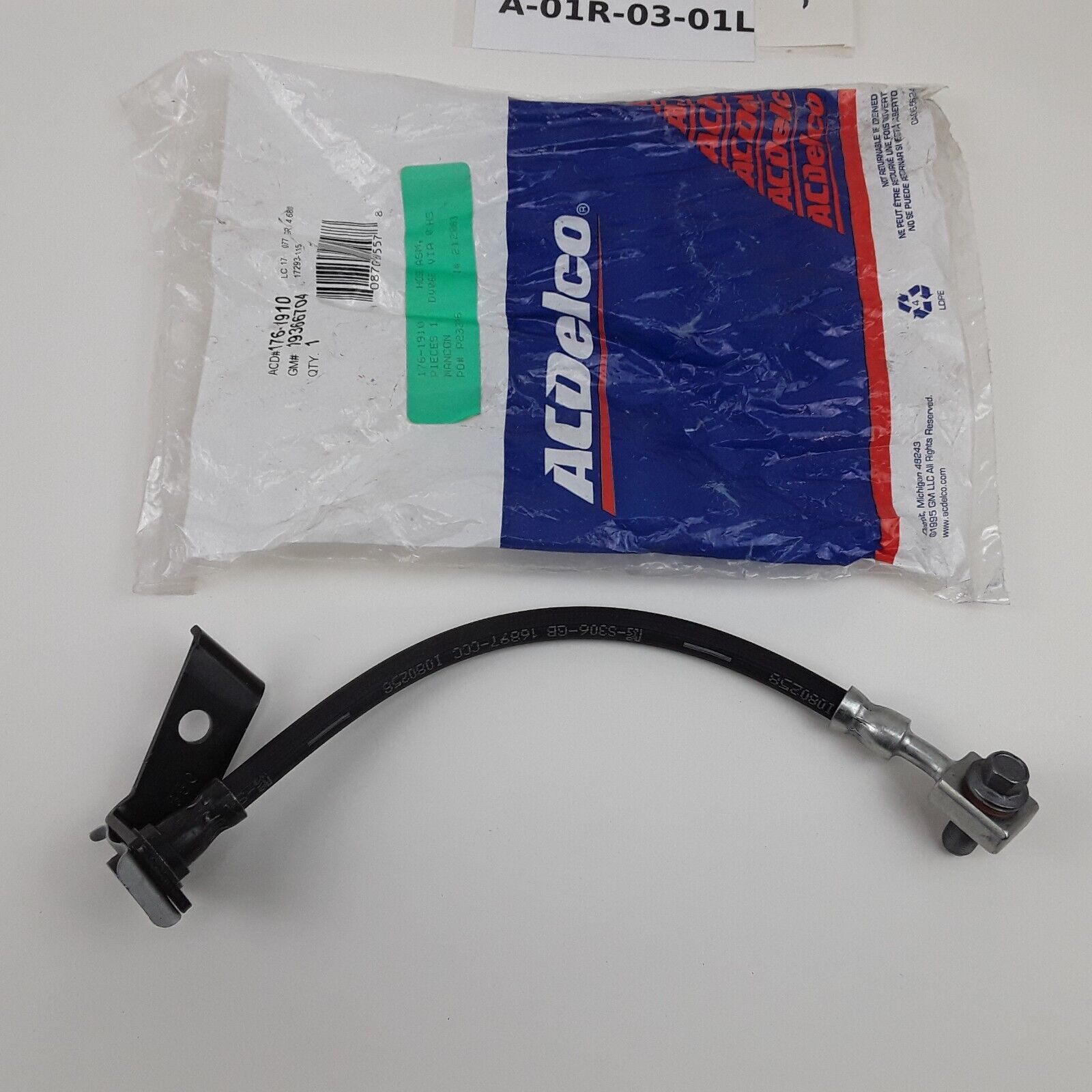 GM ACDelco 176-1910 Hydraulic Brake Hose For Cadillac, Chevrolet, GMC 2000-2006